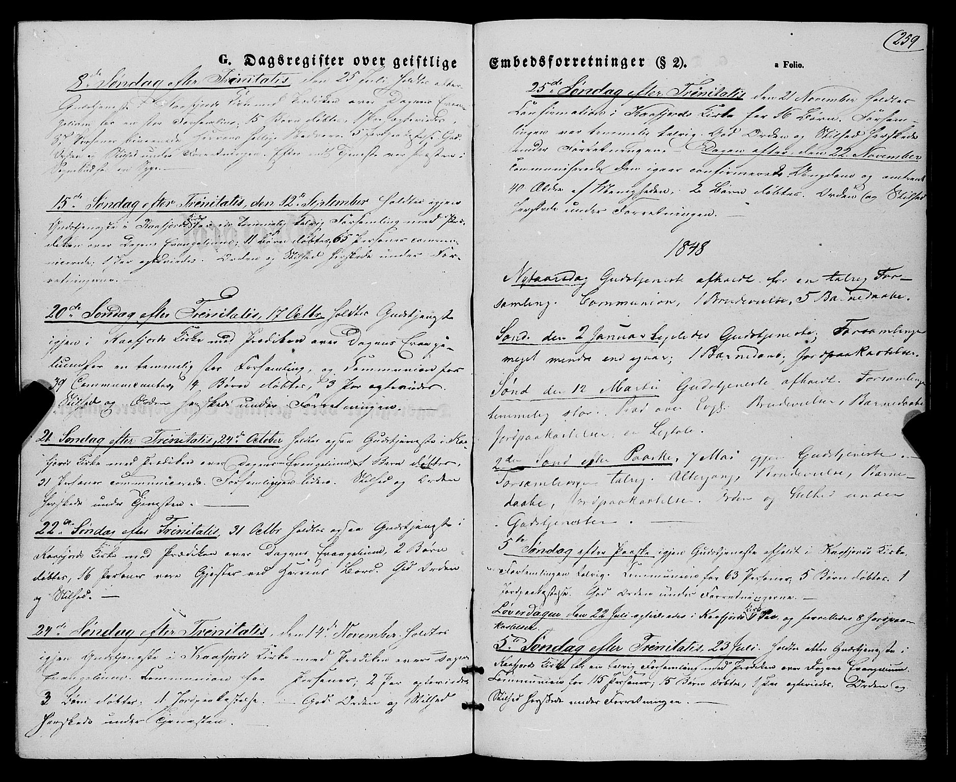 Talvik sokneprestkontor, SATØ/S-1337/H/Ha/L0016kirke: Parish register (official) no. 16, 1847-1857, p. 259