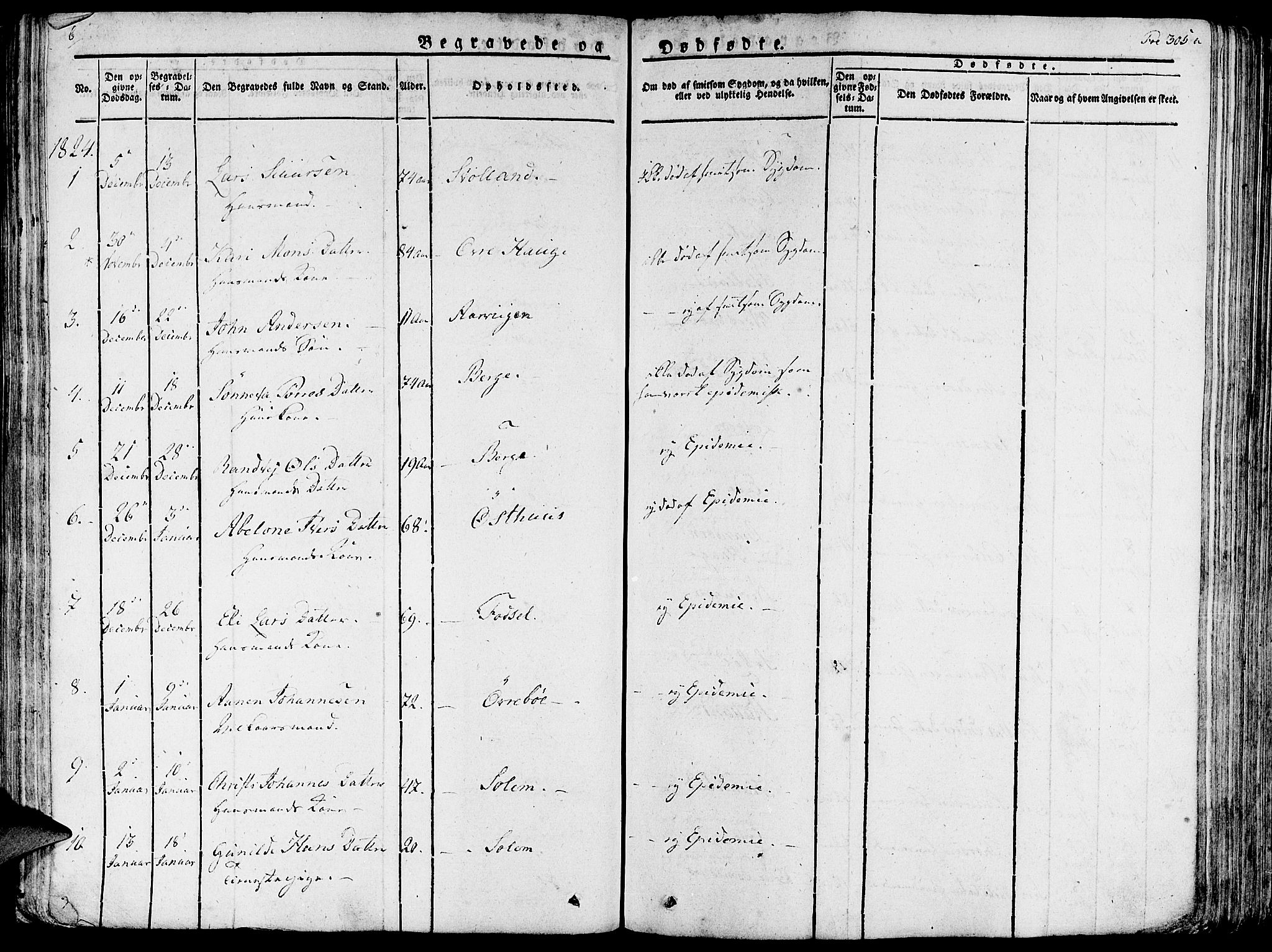 Fjelberg sokneprestembete, AV/SAB-A-75201/H/Haa: Parish register (official) no. A 5, 1822-1834, p. 305