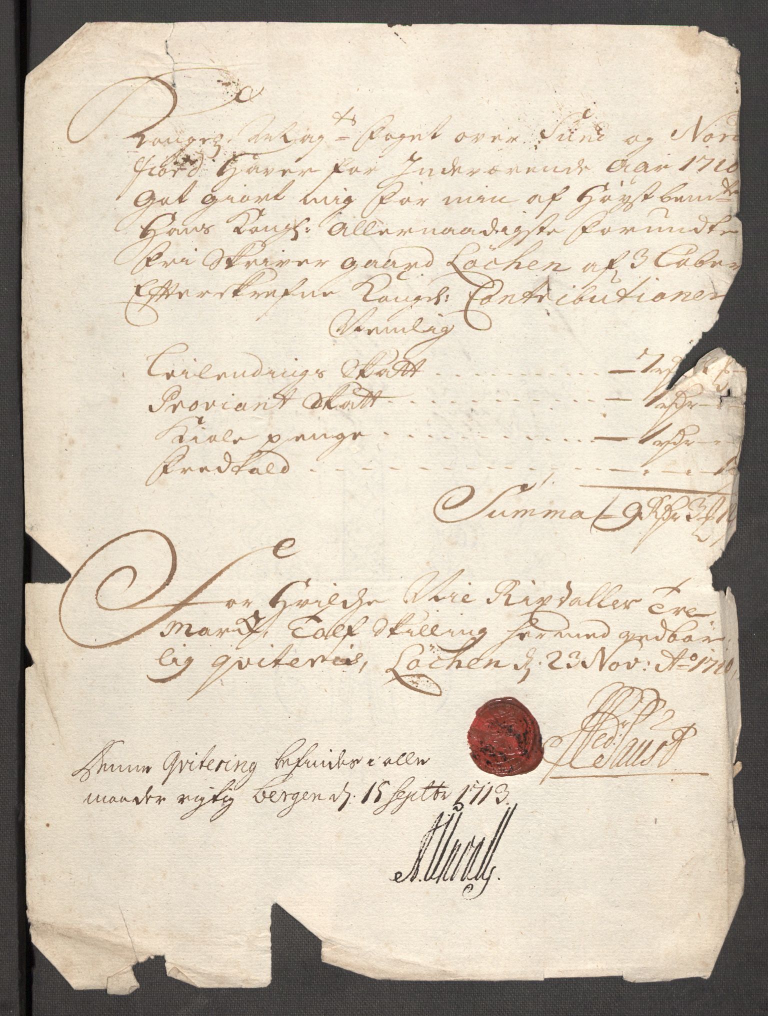 Rentekammeret inntil 1814, Reviderte regnskaper, Fogderegnskap, AV/RA-EA-4092/R53/L3433: Fogderegnskap Sunn- og Nordfjord, 1710-1711, p. 186