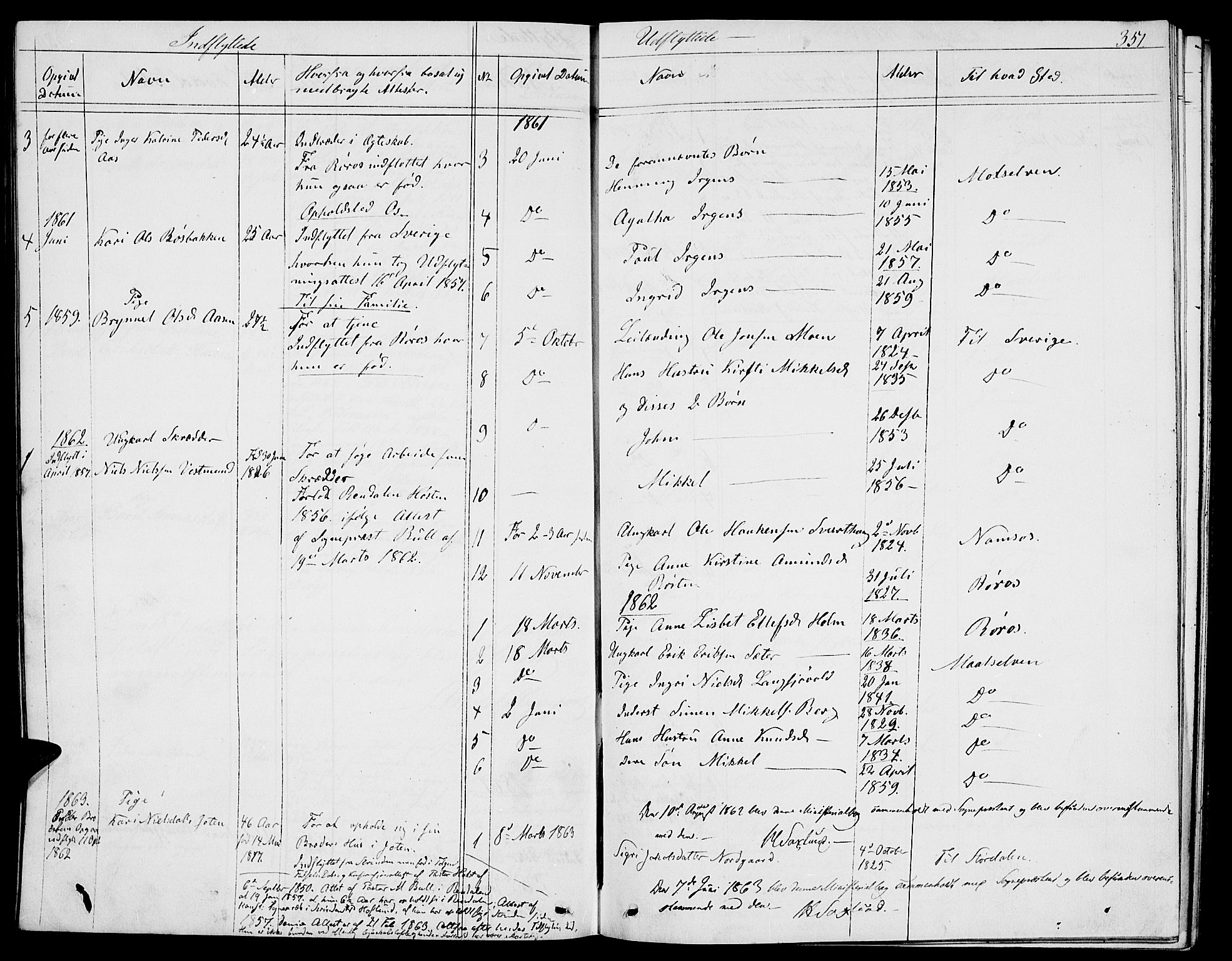 Tolga prestekontor, AV/SAH-PREST-062/L/L0004: Parish register (copy) no. 4, 1845-1887, p. 351