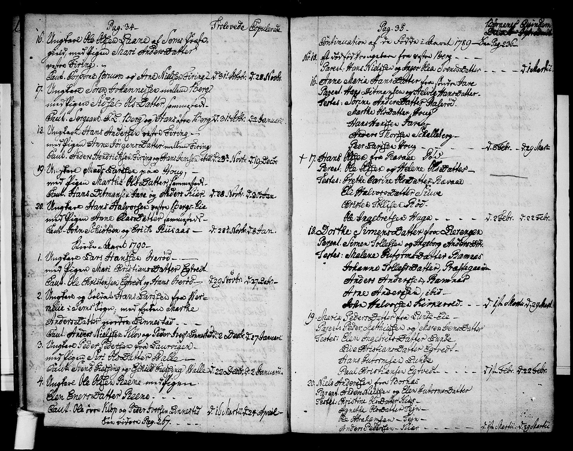 Ramnes kirkebøker, SAKO/A-314/F/Fa/L0002: Parish register (official) no. I 2, 1773-1790, p. 34-35