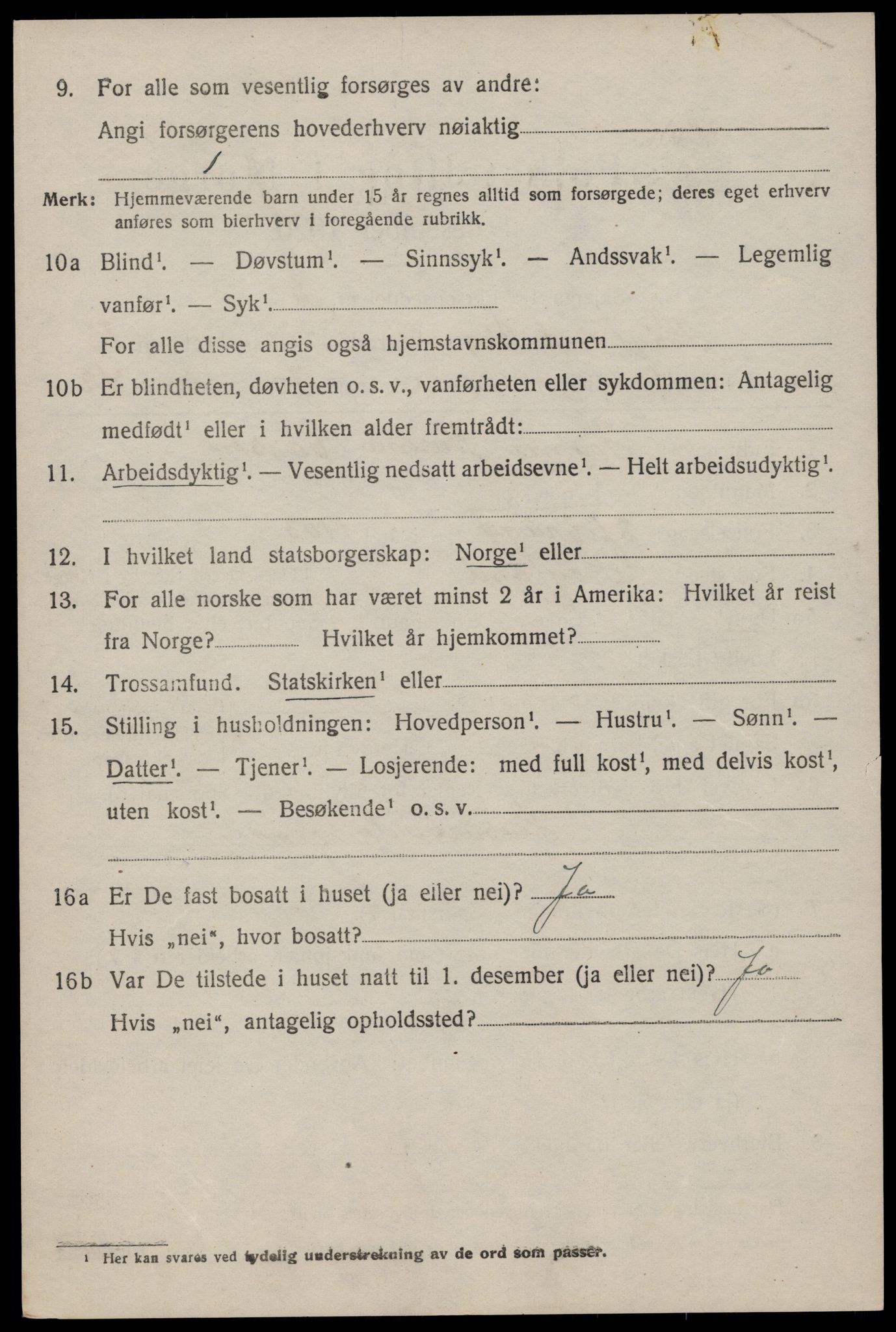 SAST, 1920 census for Høyland, 1920, p. 9569