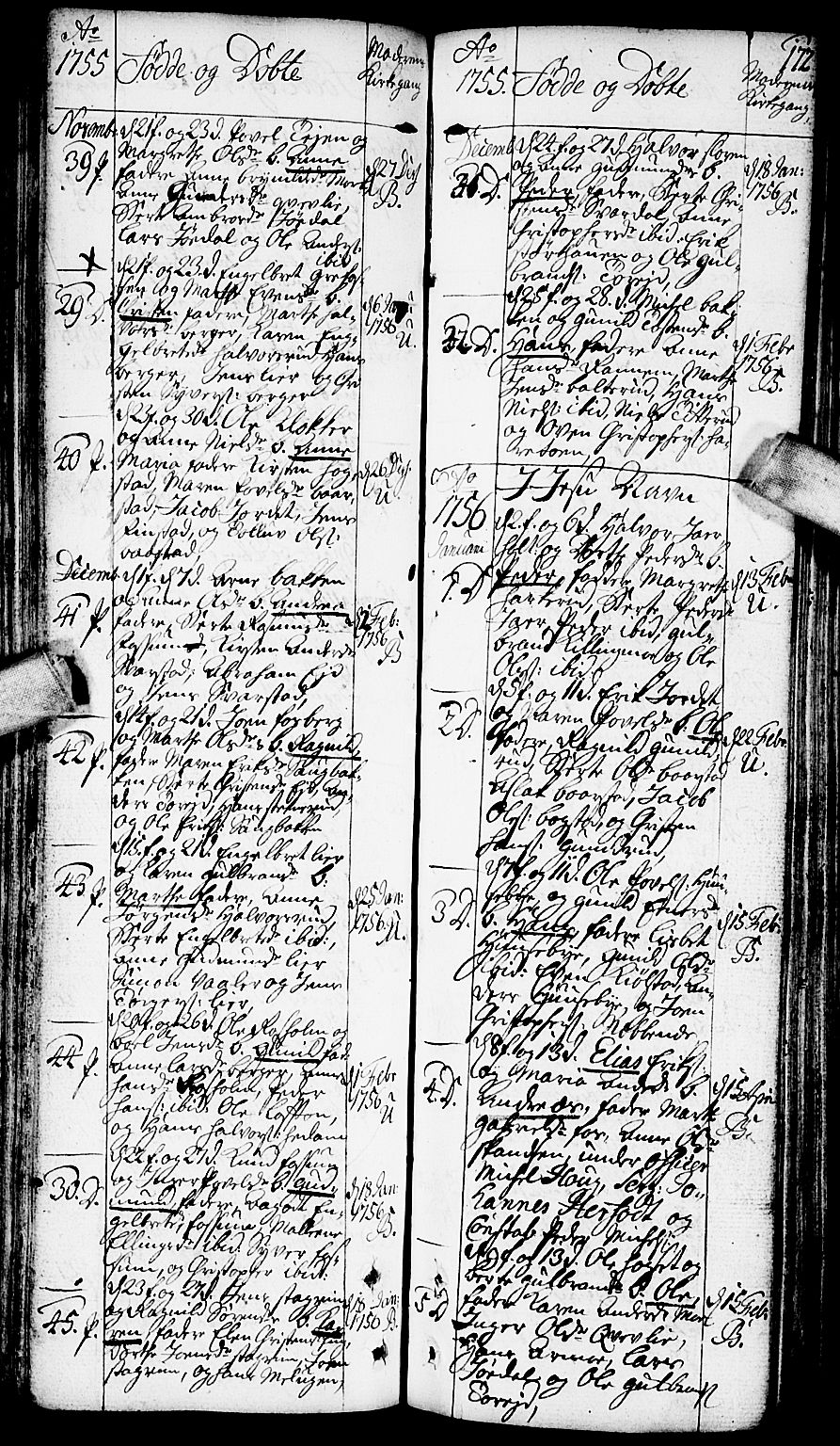 Aurskog prestekontor Kirkebøker, SAO/A-10304a/F/Fa/L0002: Parish register (official) no. I 2, 1735-1766, p. 172