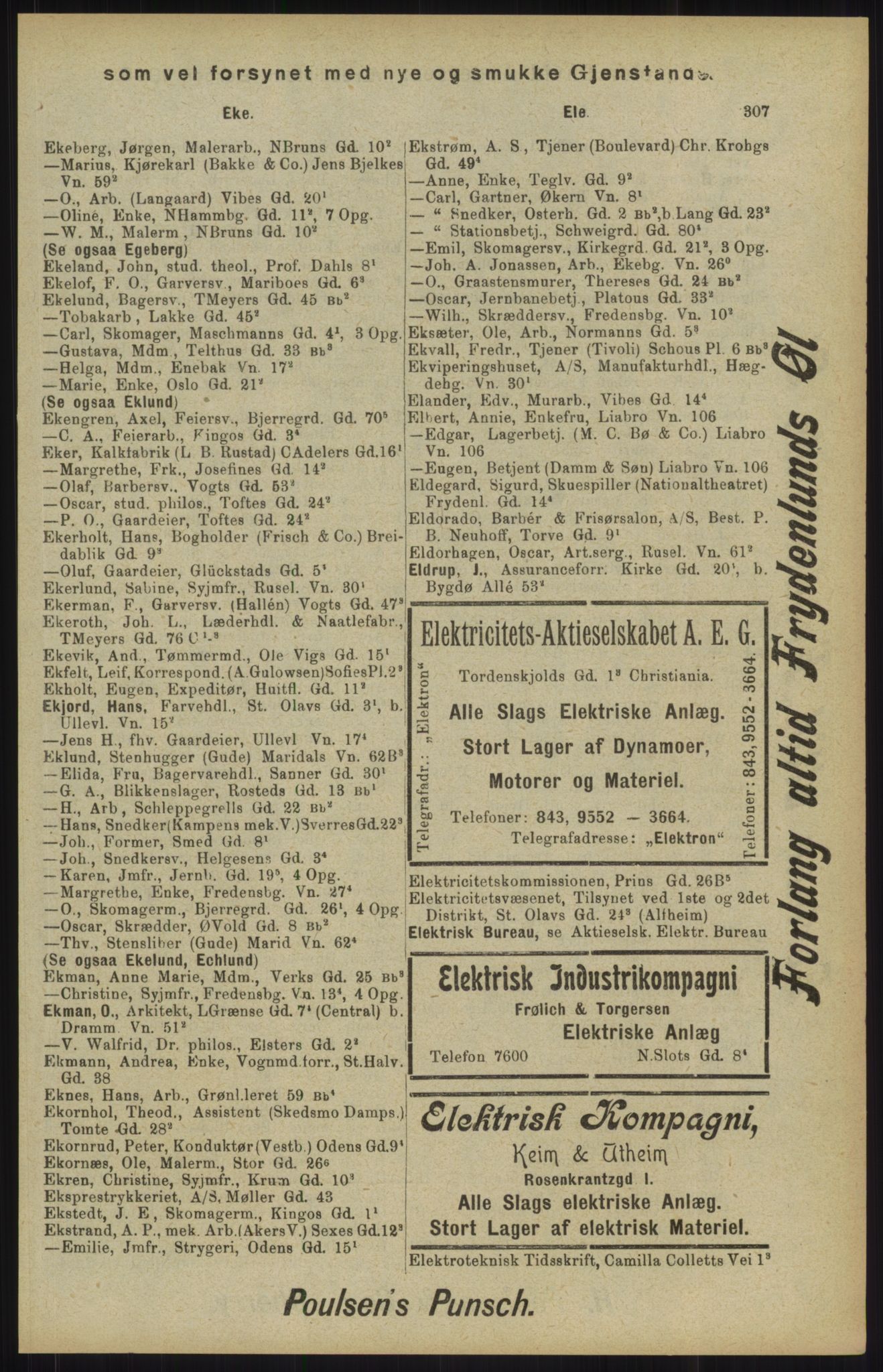 Kristiania/Oslo adressebok, PUBL/-, 1904, p. 307