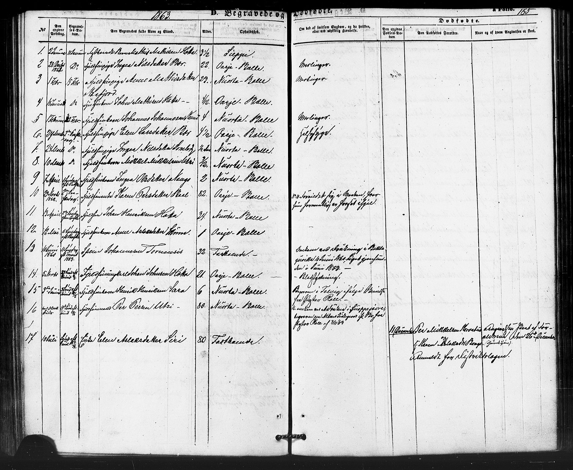 Kautokeino sokneprestembete, SATØ/S-1340/H/Ha/L0003.kirke: Parish register (official) no. 3, 1862-1879, p. 165