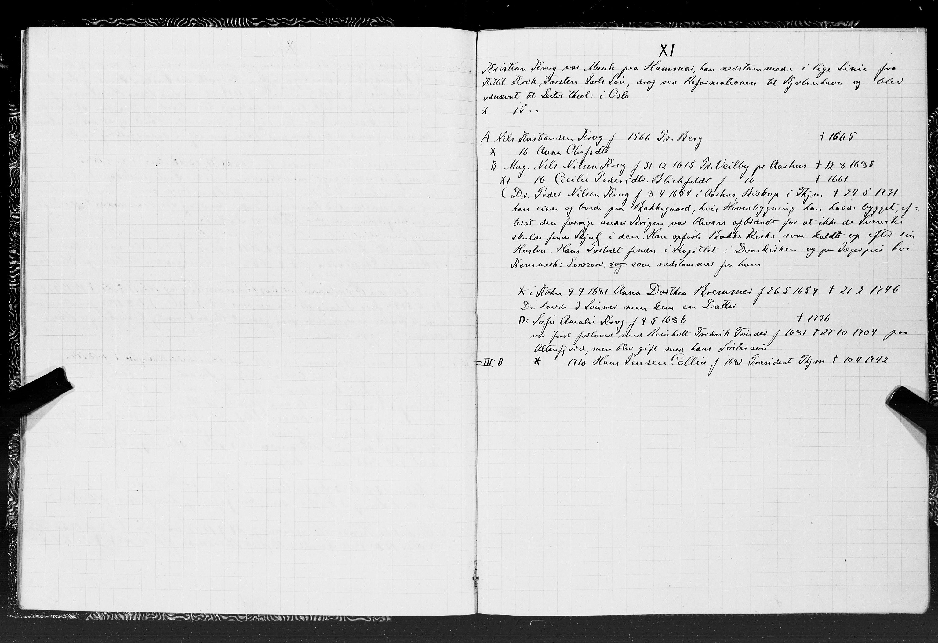 Hornemans samlinger, SAT/PA-X/A/L0014: Jakob Hersleb Hornemans forfedre, 1600-1886