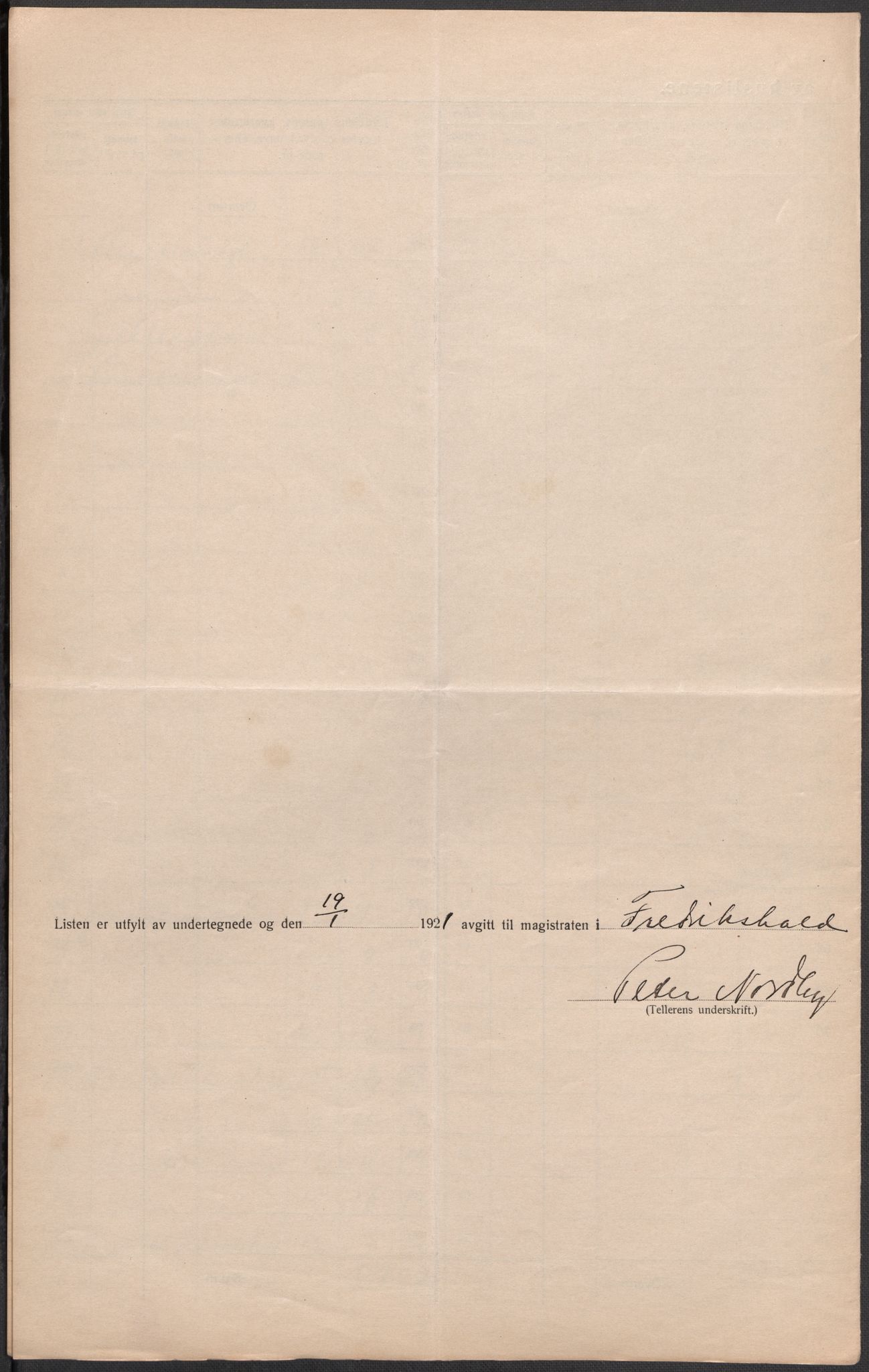 SAO, 1920 census for Fredrikshald, 1920, p. 41