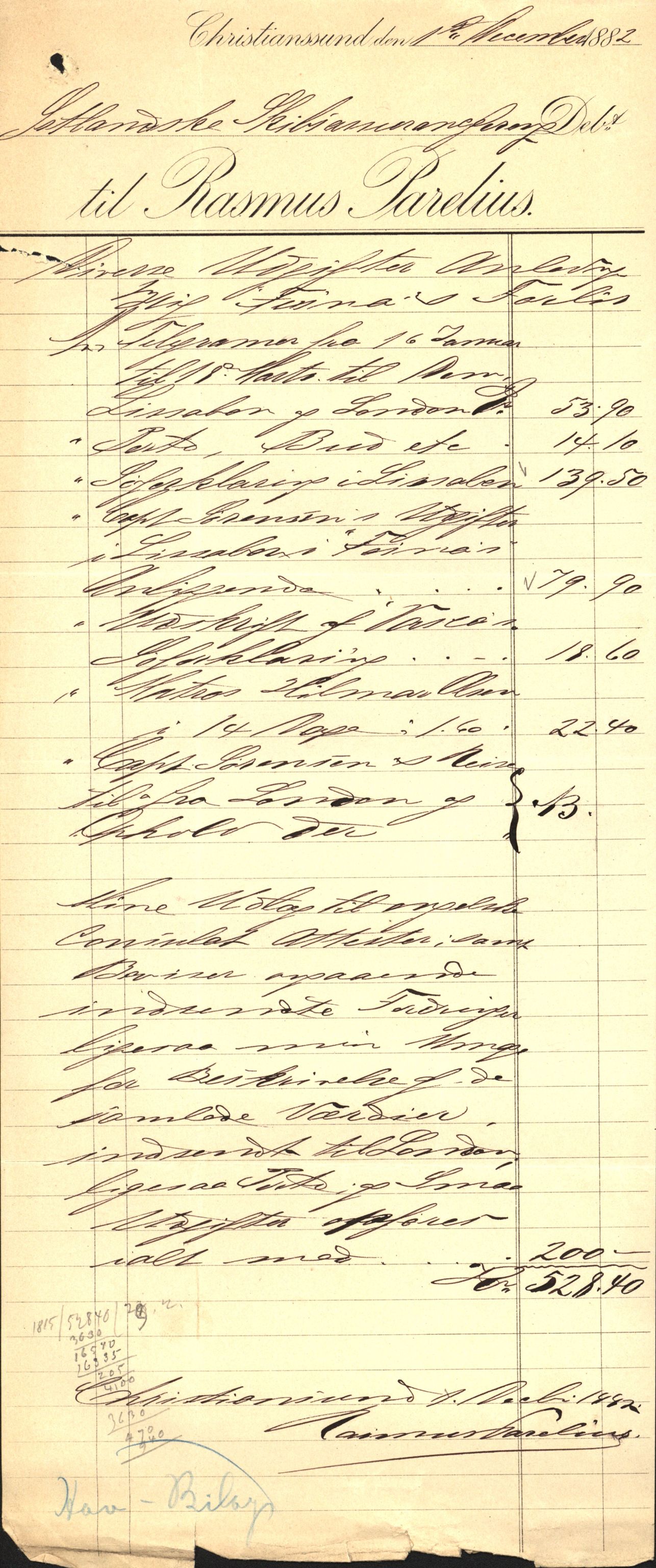 Pa 63 - Østlandske skibsassuranceforening, VEMU/A-1079/G/Ga/L0014/0010: Havaridokumenter / Solveig, Spes & Fides, Framnes, Fosna, 1882, p. 15