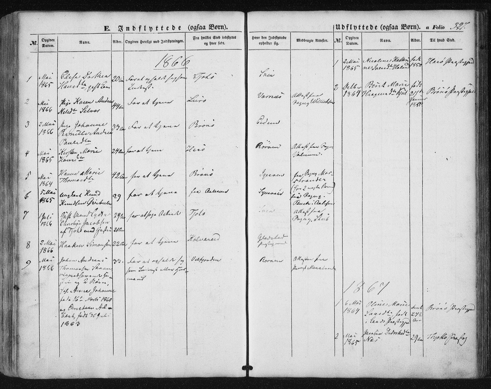 Ministerialprotokoller, klokkerbøker og fødselsregistre - Nordland, SAT/A-1459/816/L0240: Parish register (official) no. 816A06, 1846-1870, p. 327