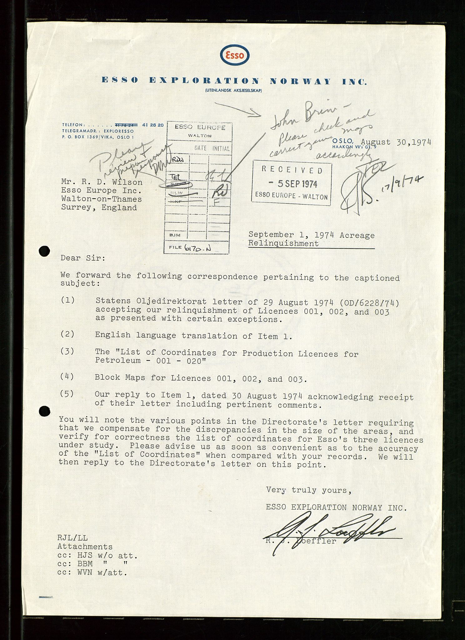 Pa 1512 - Esso Exploration and Production Norway Inc., SAST/A-101917/E/Ea/L0026: Sak og korrespondanse, 1966-1974, p. 6