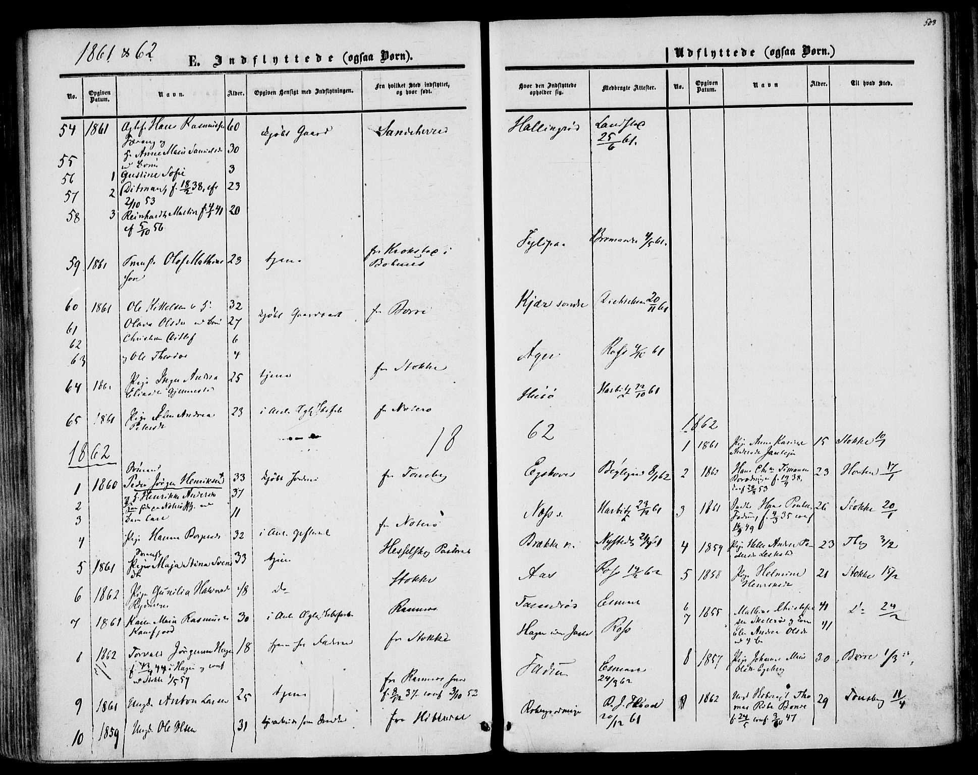 Sem kirkebøker, AV/SAKO-A-5/F/Fa/L0007: Parish register (official) no. I 7, 1856-1865, p. 503