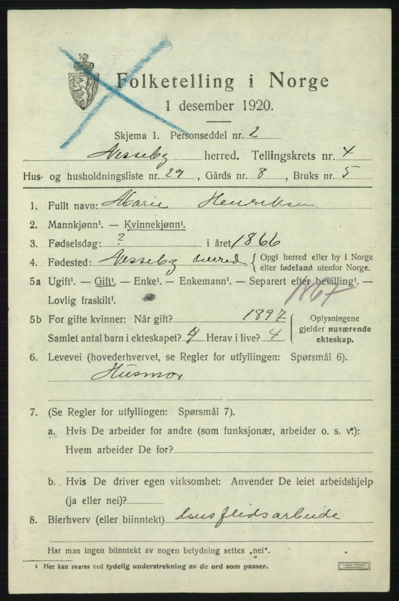 SATØ, 1920 census for Nesseby, 1920, p. 2208