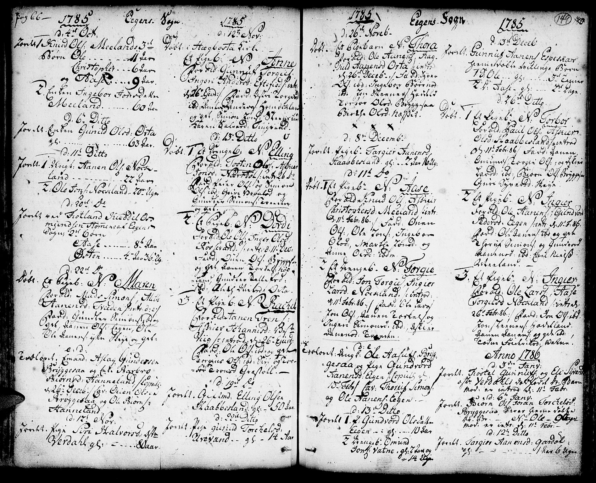 Hægebostad sokneprestkontor, AV/SAK-1111-0024/F/Fa/Faa/L0001: Parish register (official) no. A 1 /2, 1760-1823, p. 149