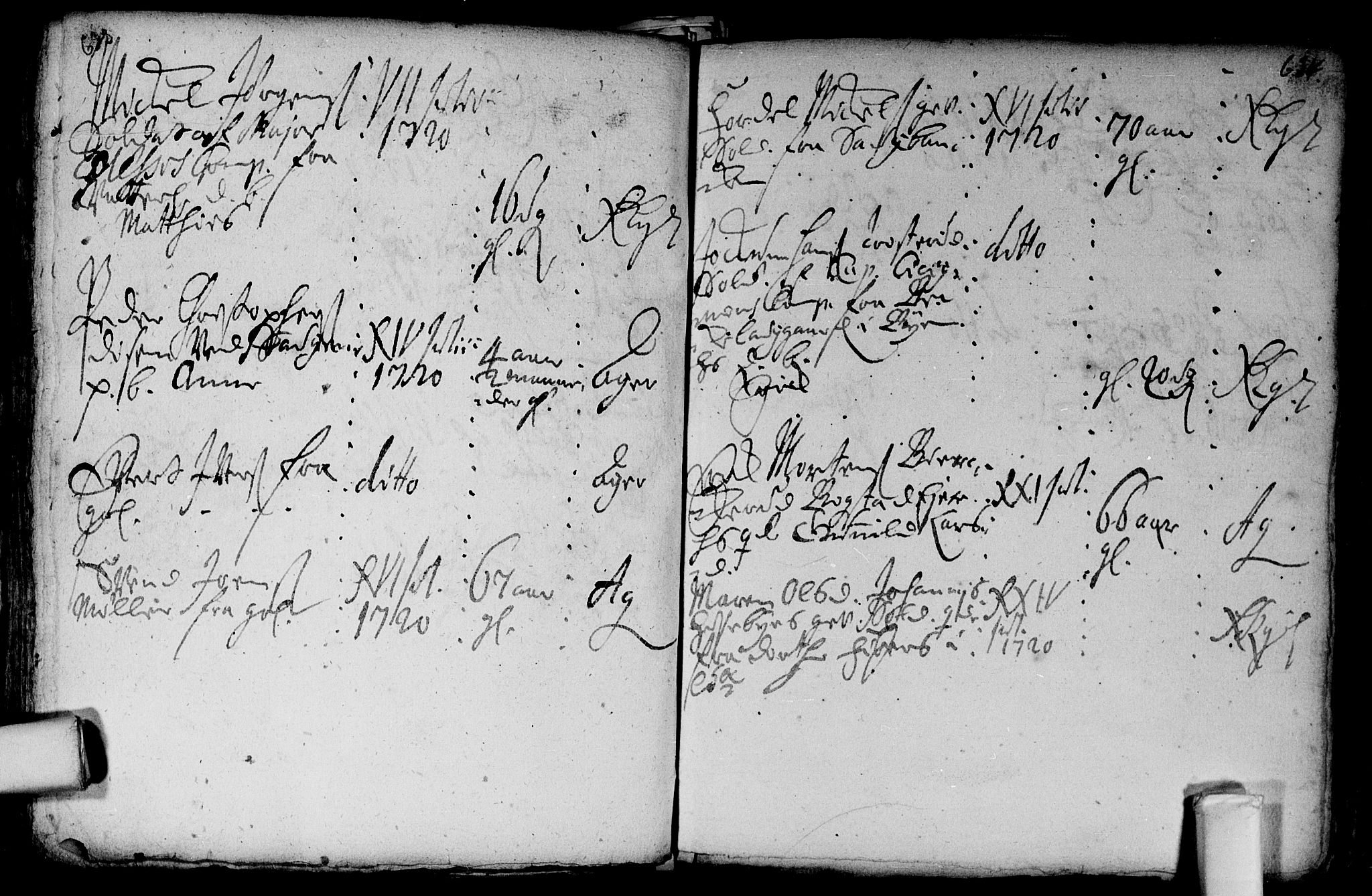 Aker prestekontor kirkebøker, AV/SAO-A-10861/F/L0002: Parish register (official) no. 2, 1714-1720, p. 633-634