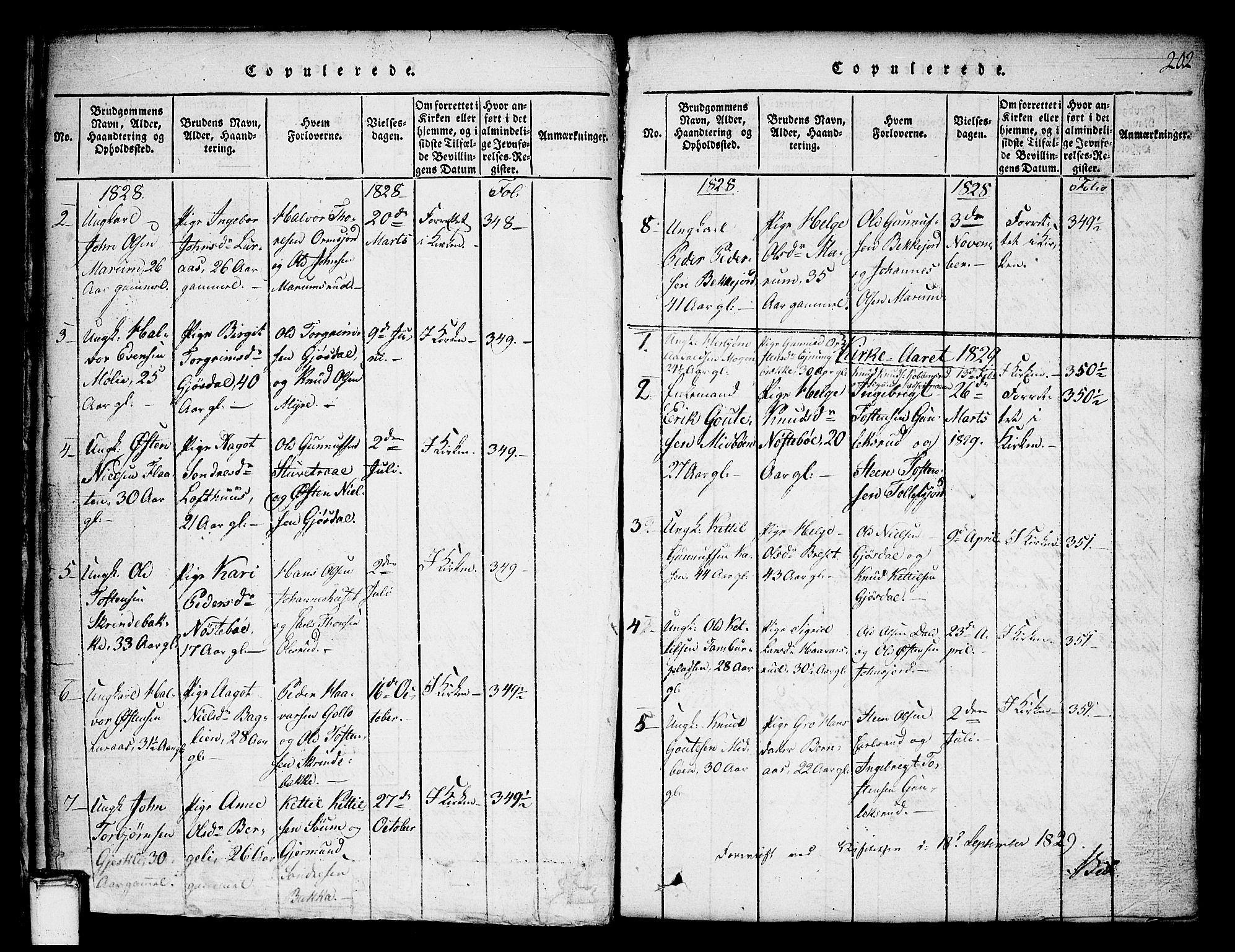 Tinn kirkebøker, SAKO/A-308/G/Ga/L0001: Parish register (copy) no. I 1, 1815-1850, p. 202