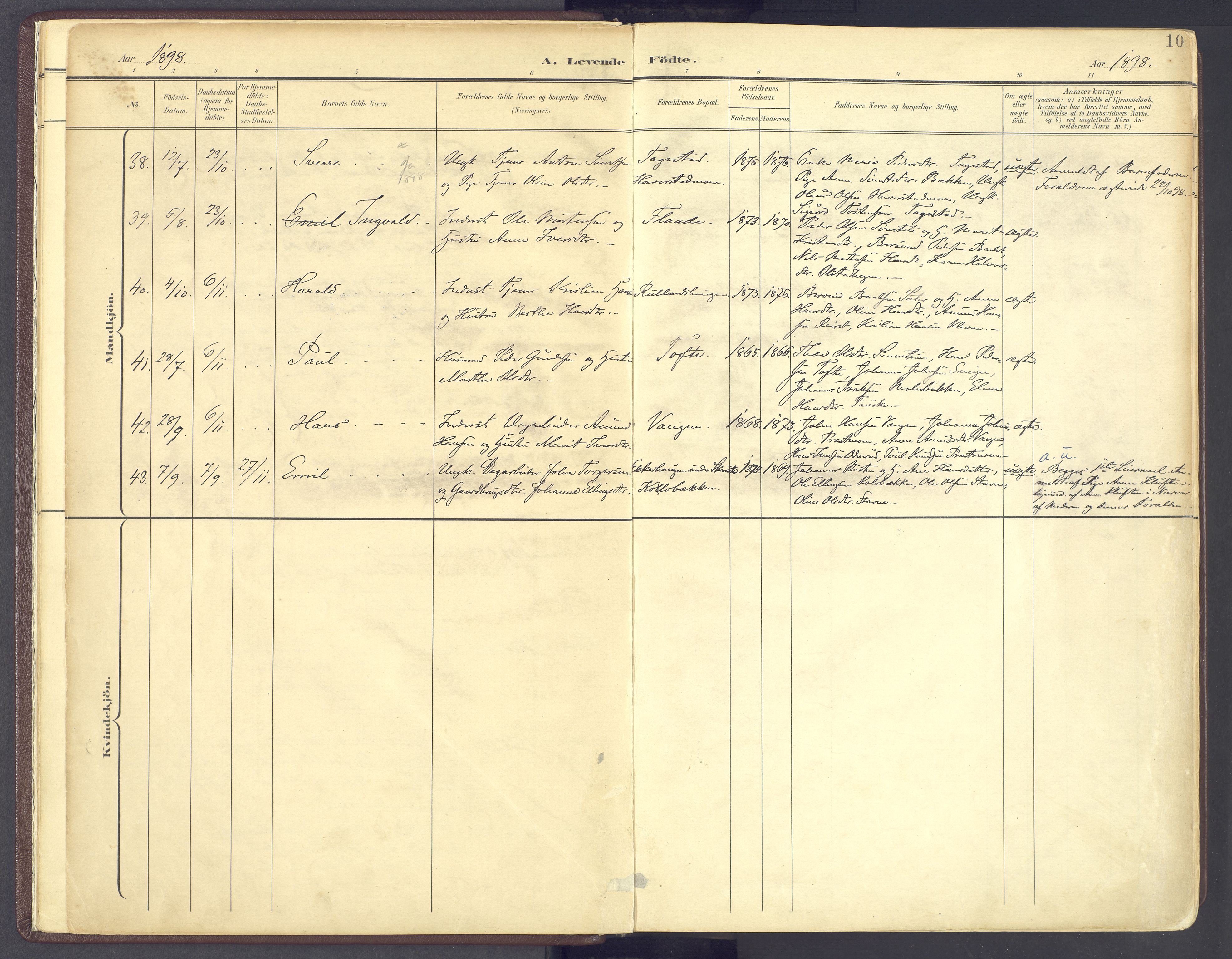 Sør-Fron prestekontor, AV/SAH-PREST-010/H/Ha/Haa/L0004: Parish register (official) no. 4, 1898-1919, p. 10