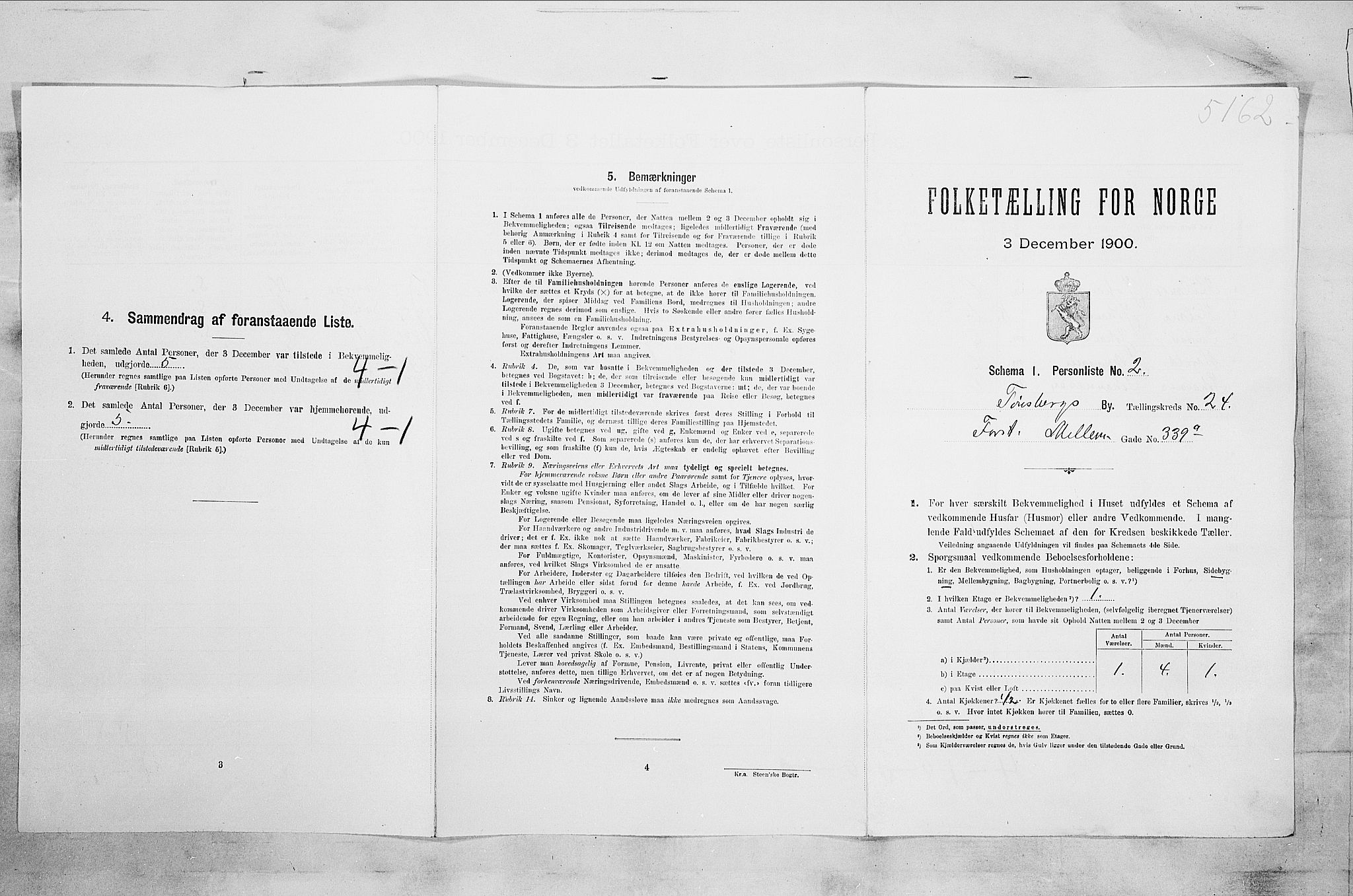 RA, 1900 census for Tønsberg, 1900, p. 3757