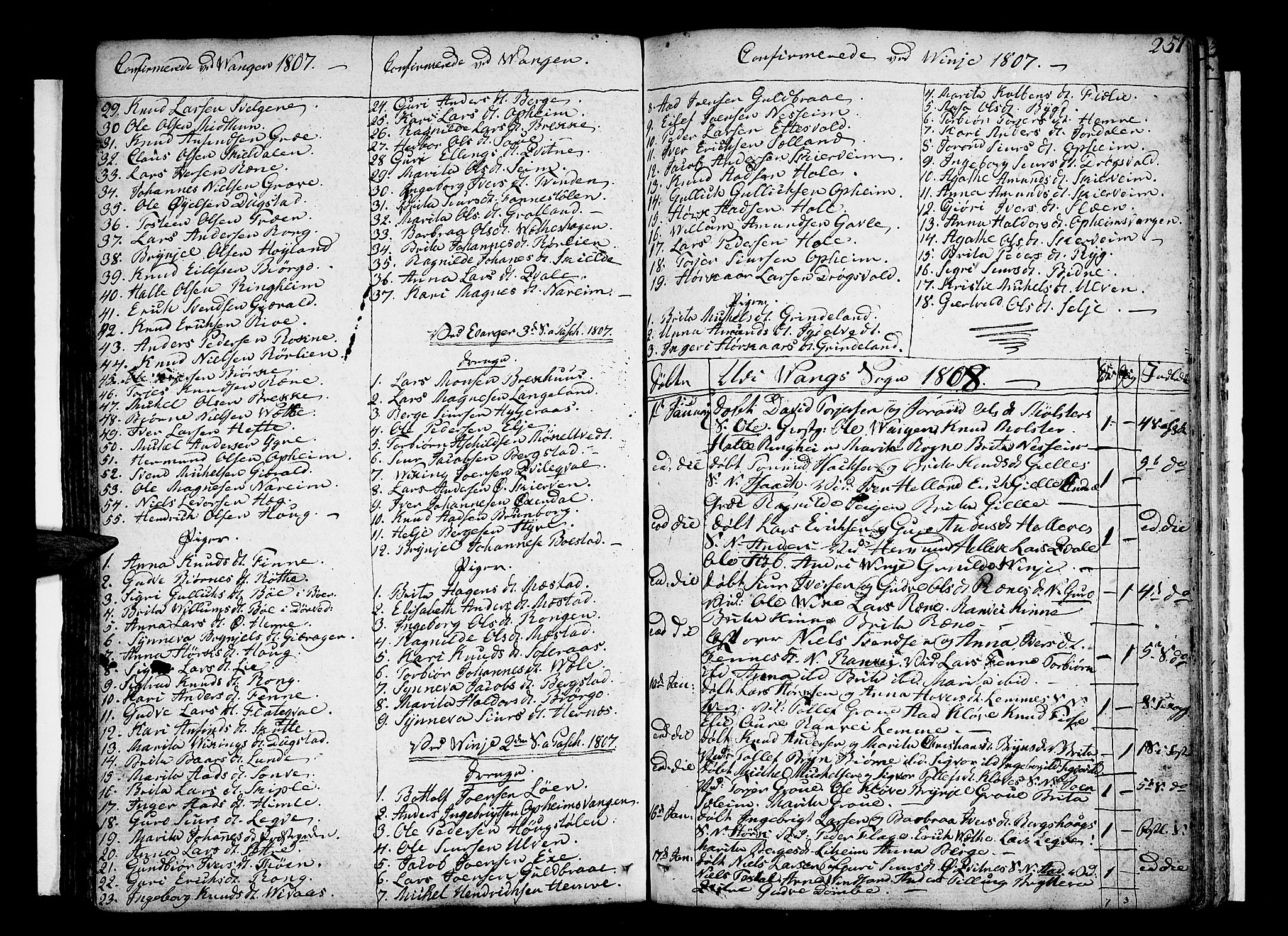 Voss sokneprestembete, SAB/A-79001/H/Haa: Parish register (official) no. A 9, 1780-1810, p. 251