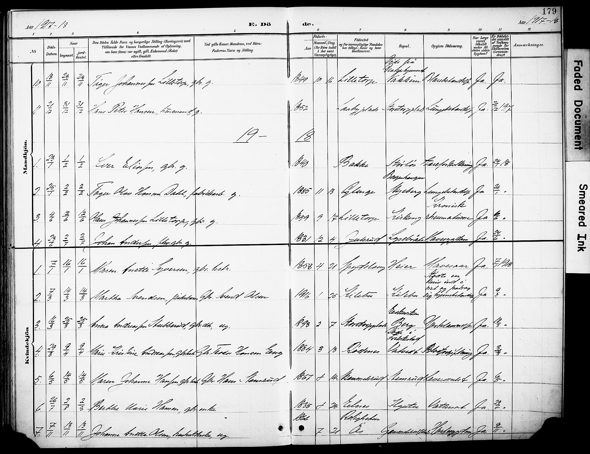 Rakkestad prestekontor Kirkebøker, AV/SAO-A-2008/F/Fb/L0002: Parish register (official) no. II 2, 1900-1920, p. 179