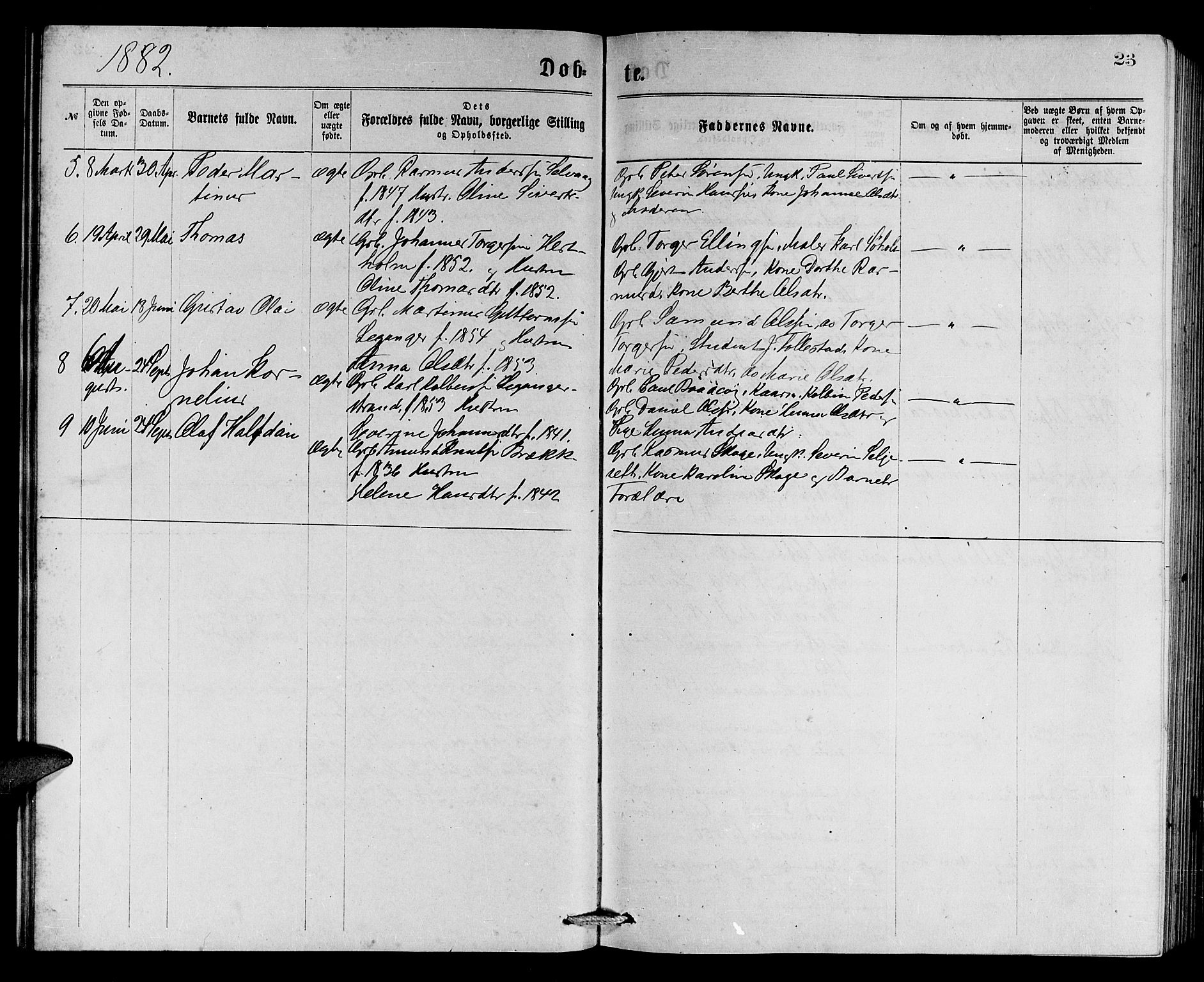 Ministerialprotokoller, klokkerbøker og fødselsregistre - Møre og Romsdal, AV/SAT-A-1454/508/L0094: Parish register (official) no. 508A01, 1873-1886, p. 23