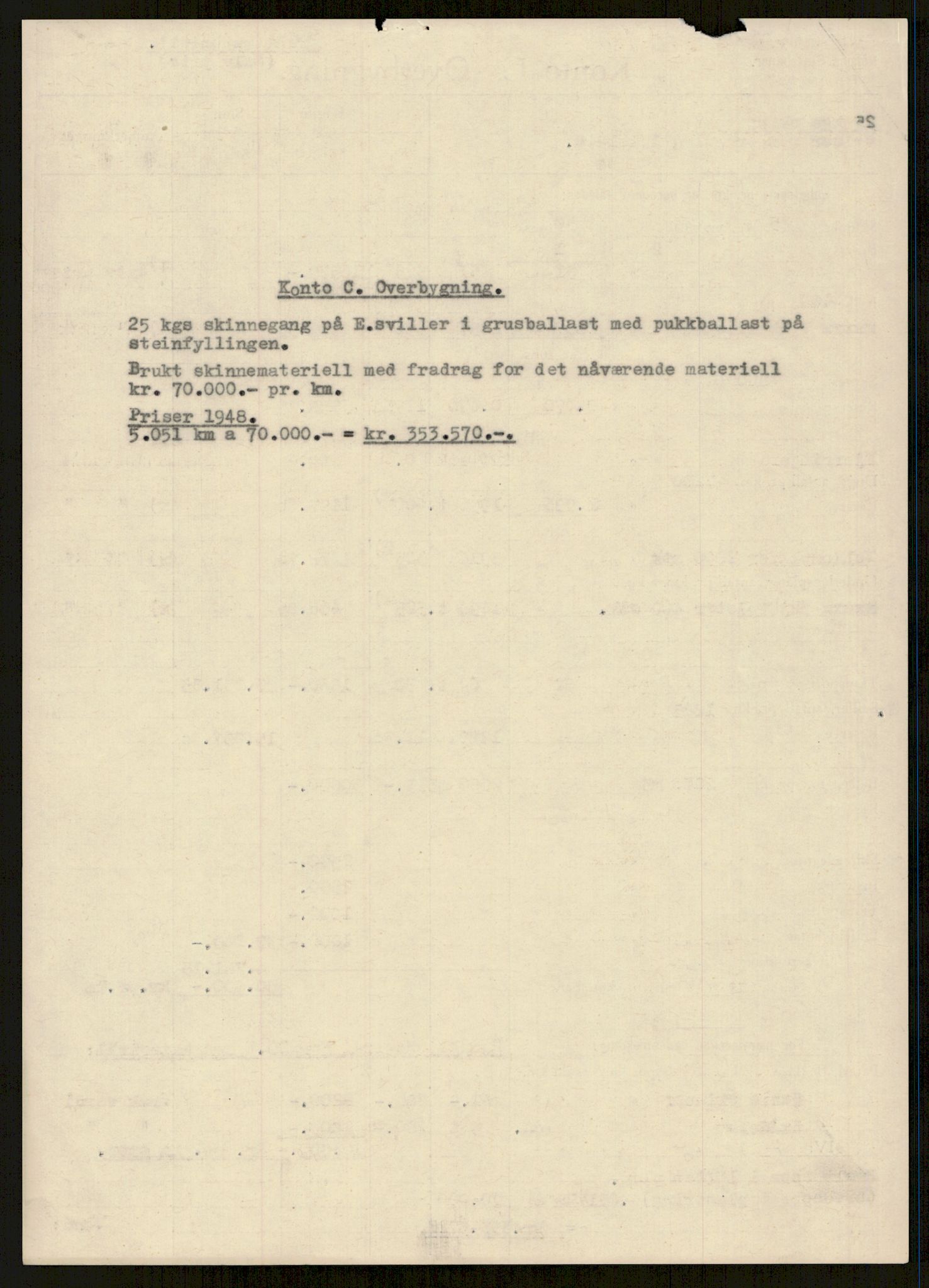 Norges Statsbaner, Baneavdelingen B, AV/RA-S-1619/1/F/Fa/L0216: SETESDALSBANENS OMBYGGING. GÅSEFLÅOMLEGGINGEN., 1949, p. 13