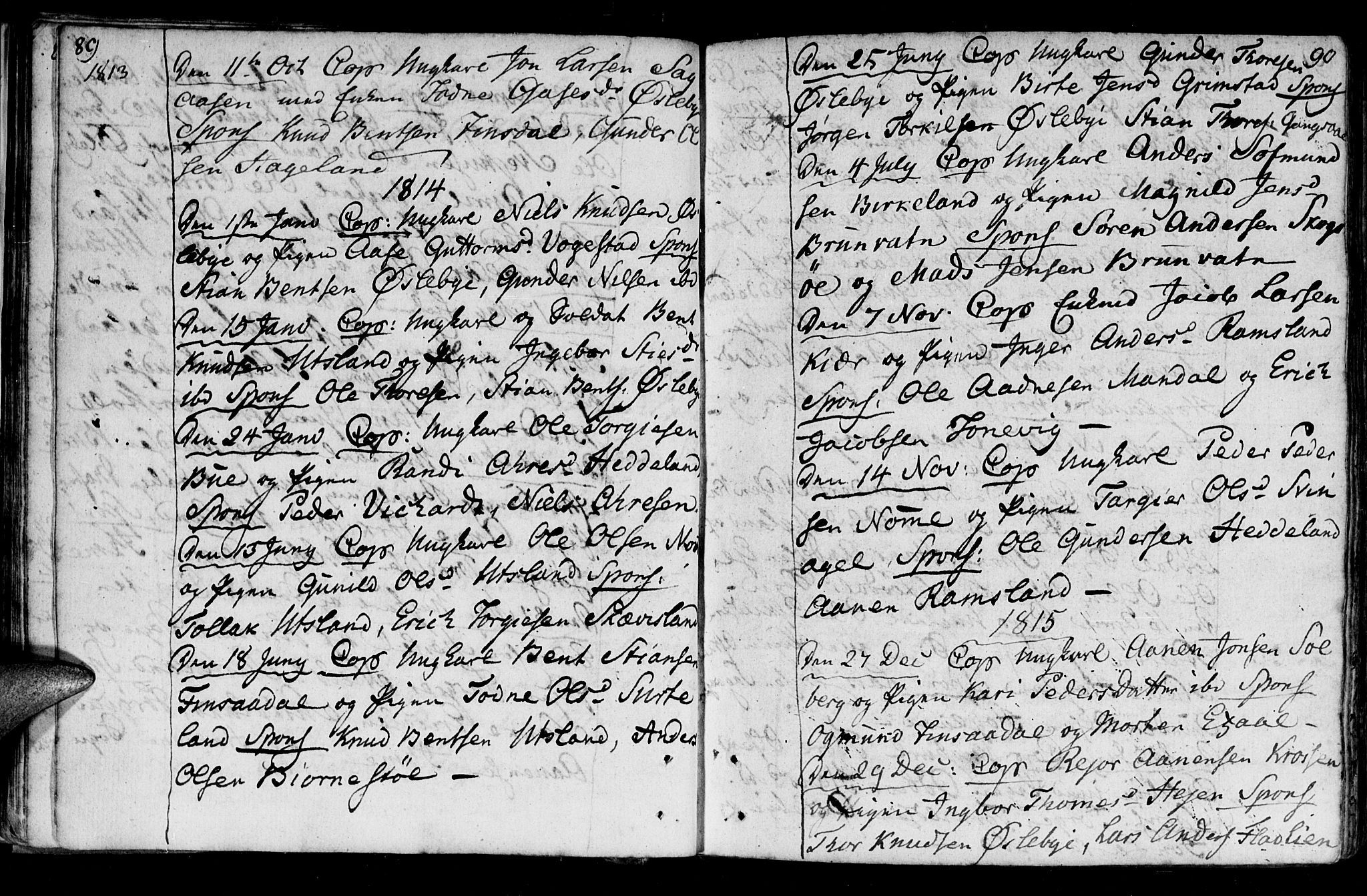 Holum sokneprestkontor, SAK/1111-0022/F/Fa/Fac/L0001: Parish register (official) no. A 1, 1773-1820, p. 89-90