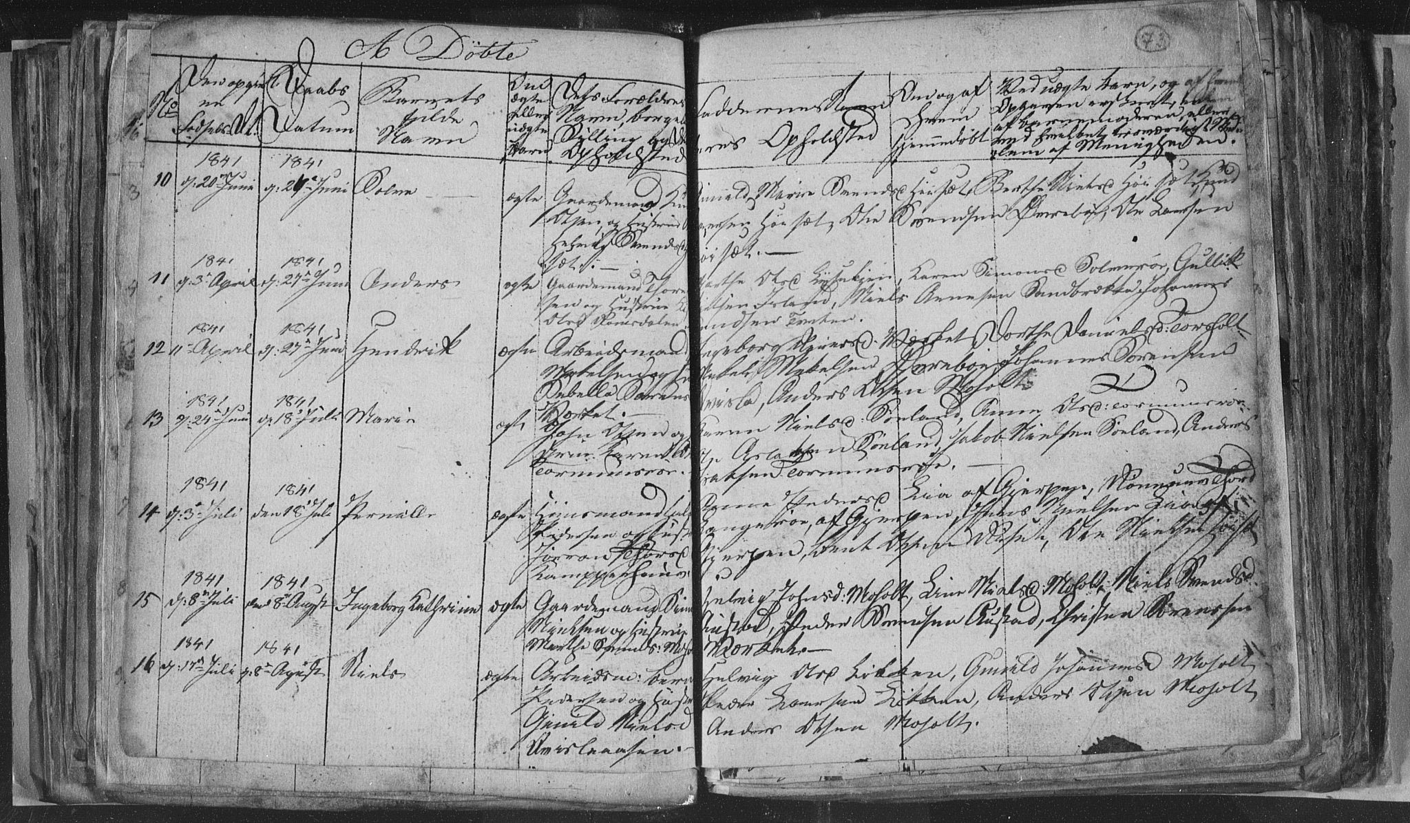 Siljan kirkebøker, SAKO/A-300/G/Ga/L0001: Parish register (copy) no. 1, 1827-1847, p. 73