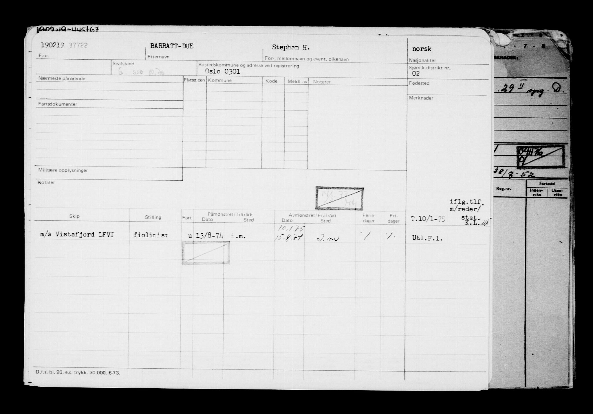 Direktoratet for sjømenn, AV/RA-S-3545/G/Gb/L0166: Hovedkort, 1919, p. 392