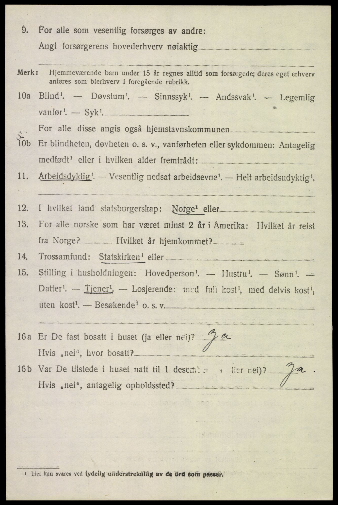 SAK, 1920 census for Vigmostad, 1920, p. 840