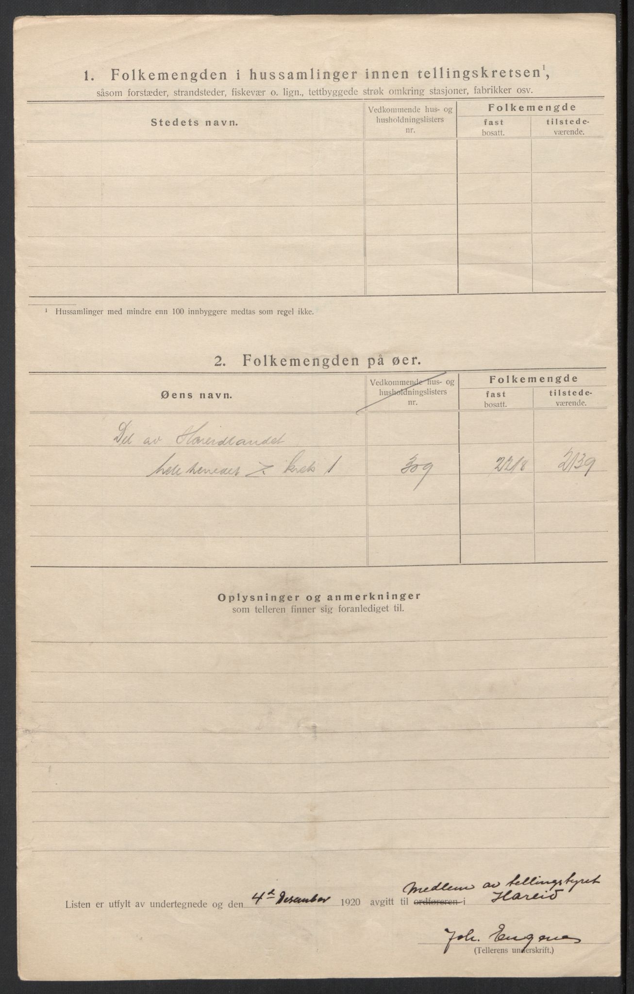 SAT, 1920 census for Hareid, 1920, p. 23