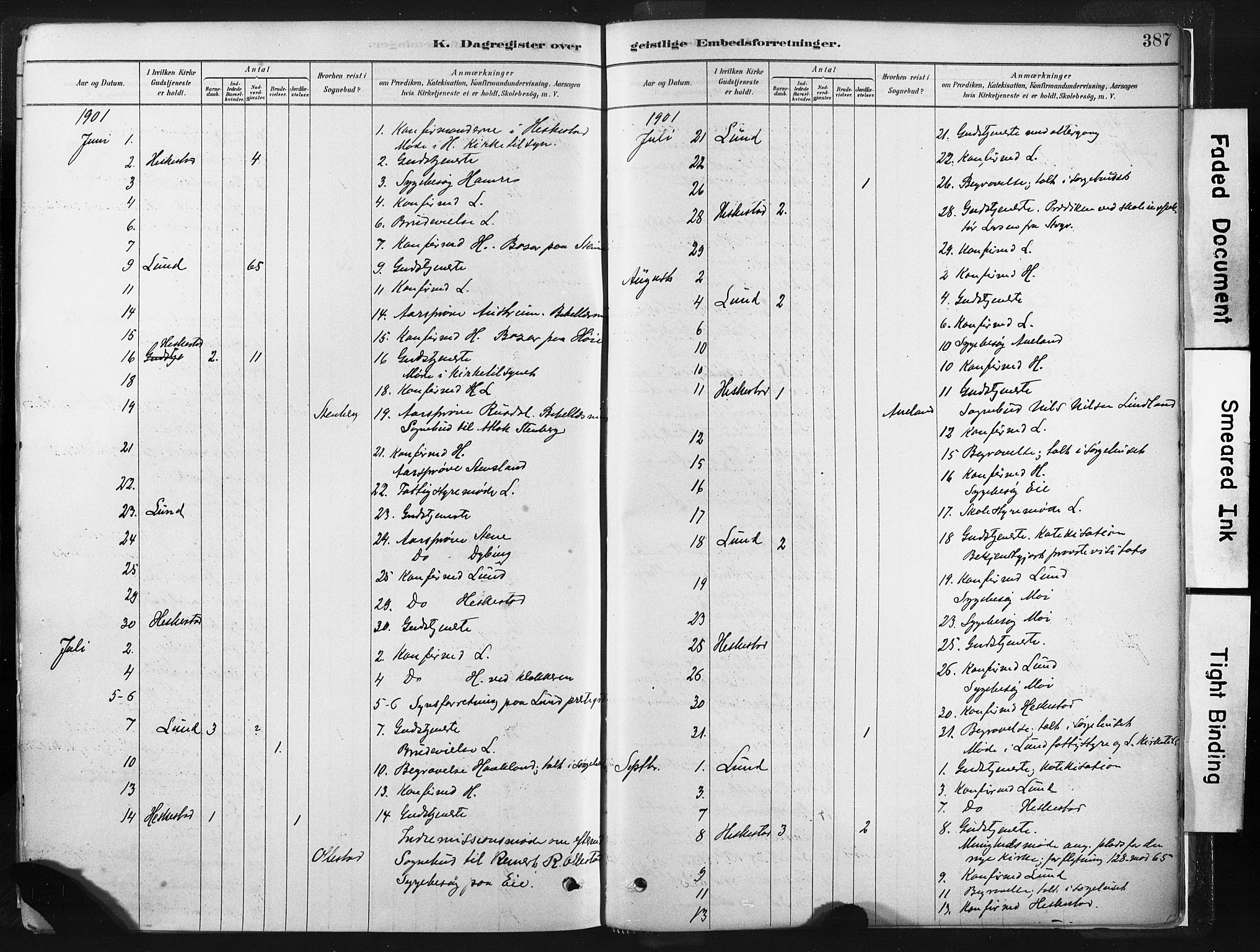 Lund sokneprestkontor, AV/SAST-A-101809/S06/L0011: Parish register (official) no. A 10, 1877-1904, p. 387