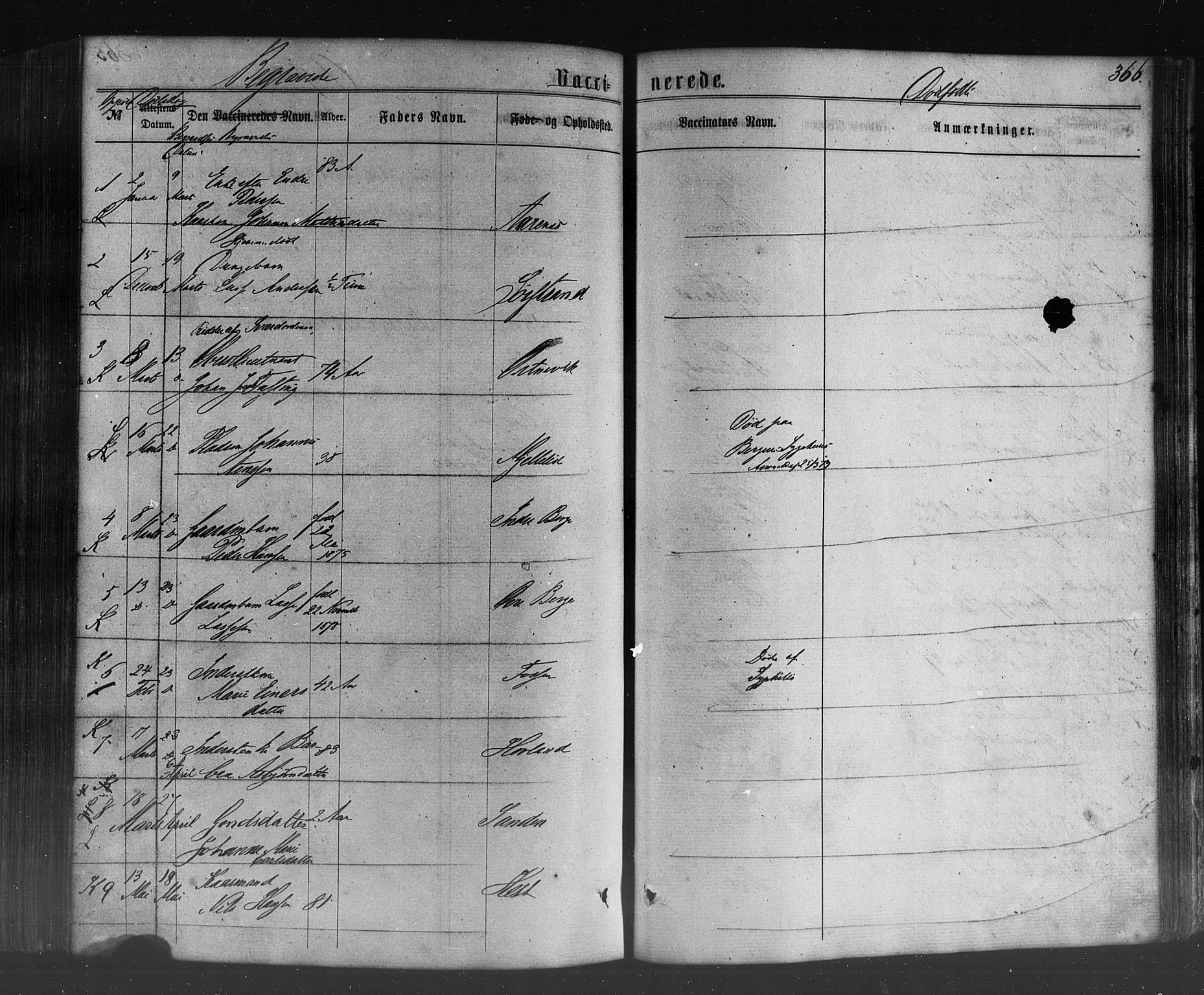 Lavik sokneprestembete, SAB/A-80901: Parish register (official) no. A 4, 1864-1881, p. 366