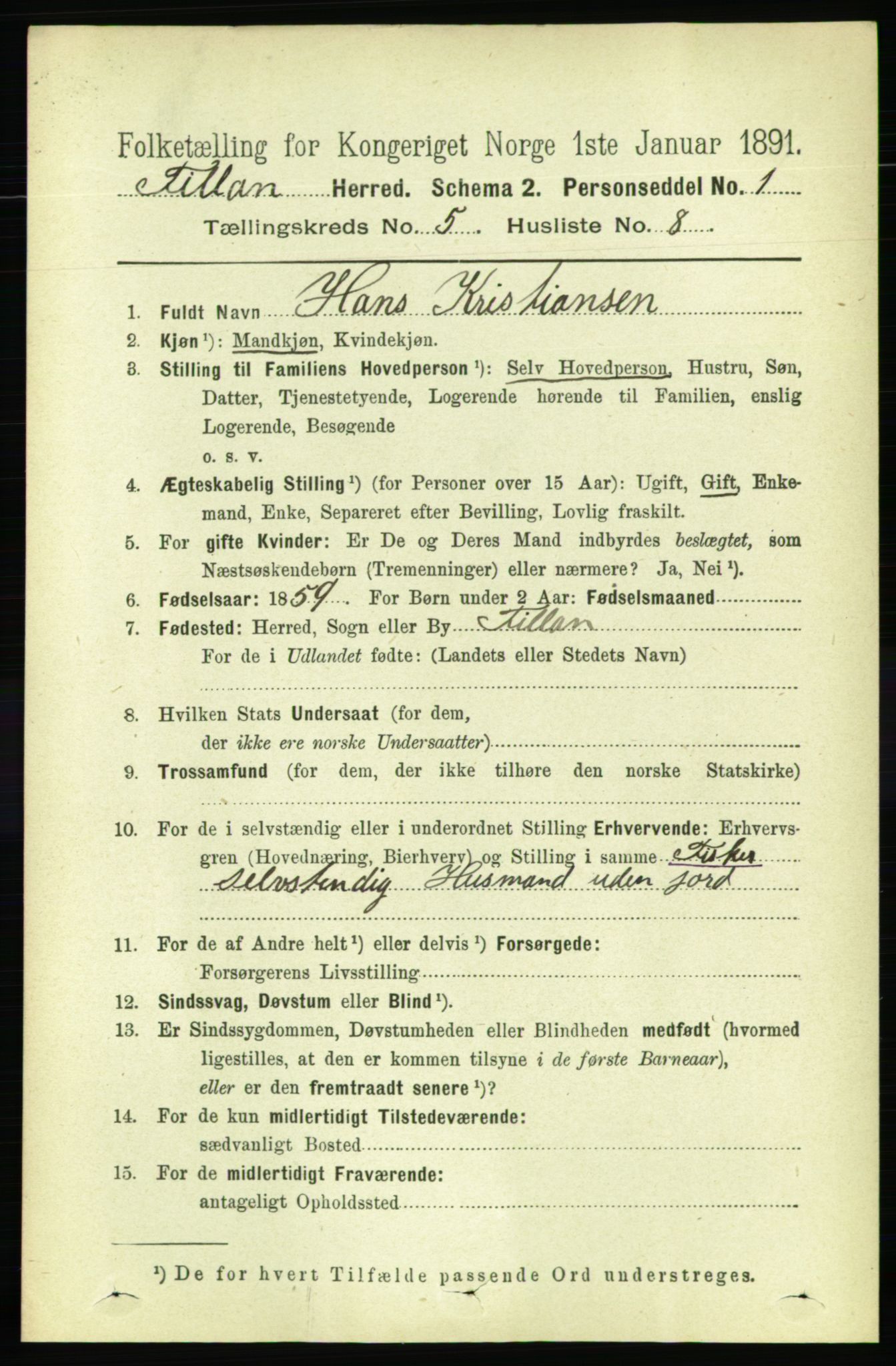 RA, 1891 census for 1616 Fillan, 1891, p. 1040