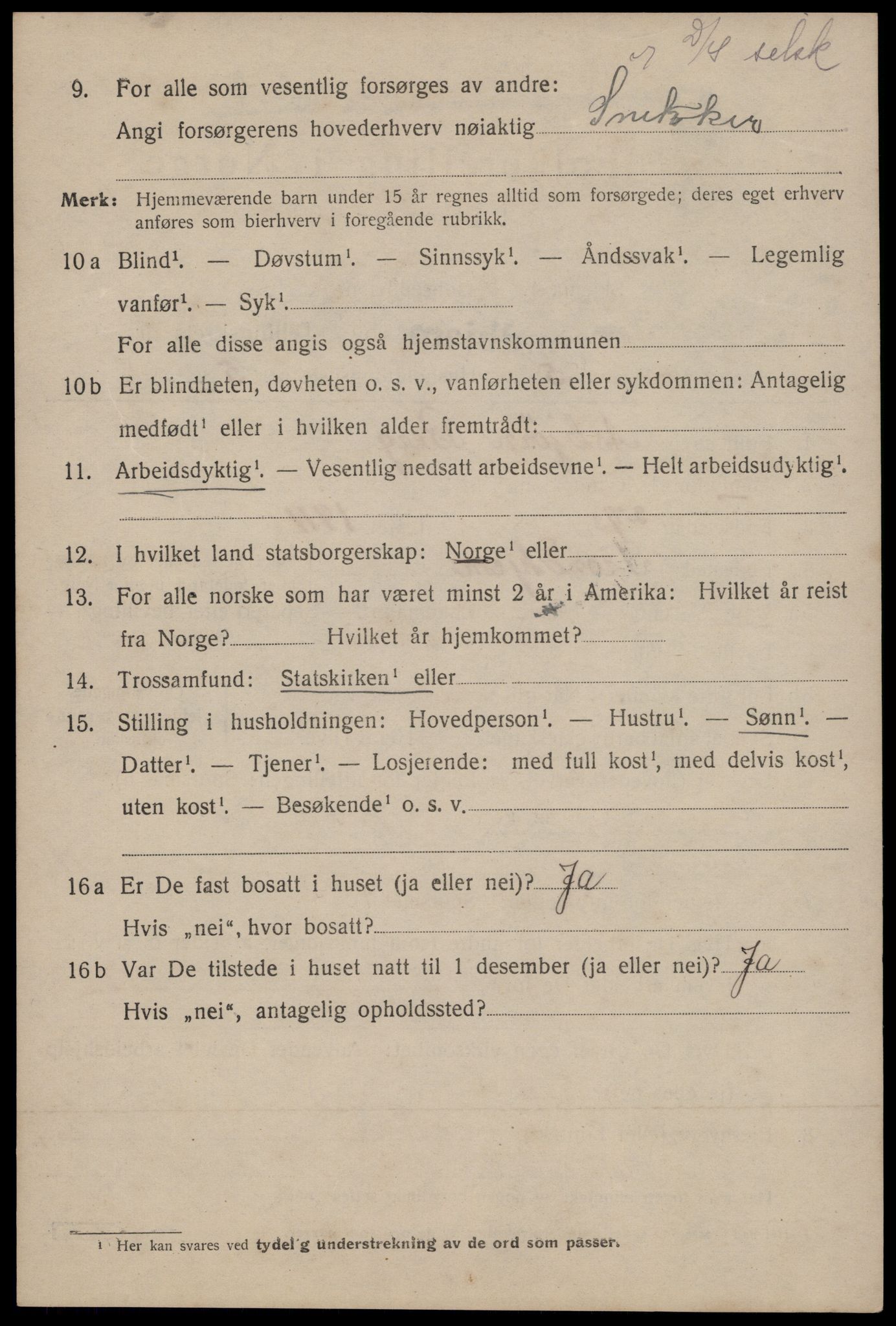 SAT, 1920 census for Trondheim, 1920, p. 133643