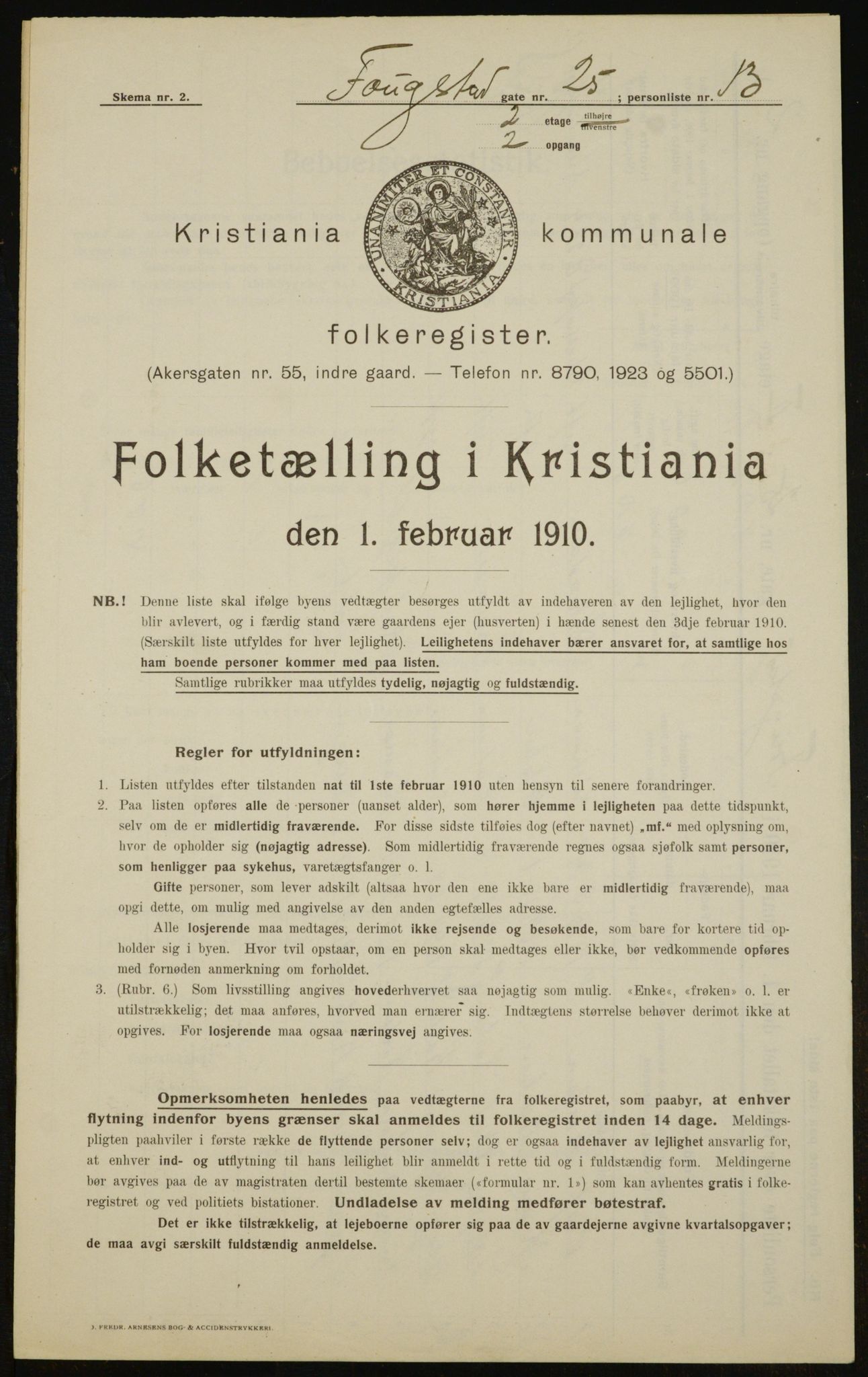 OBA, Municipal Census 1910 for Kristiania, 1910, p. 23890