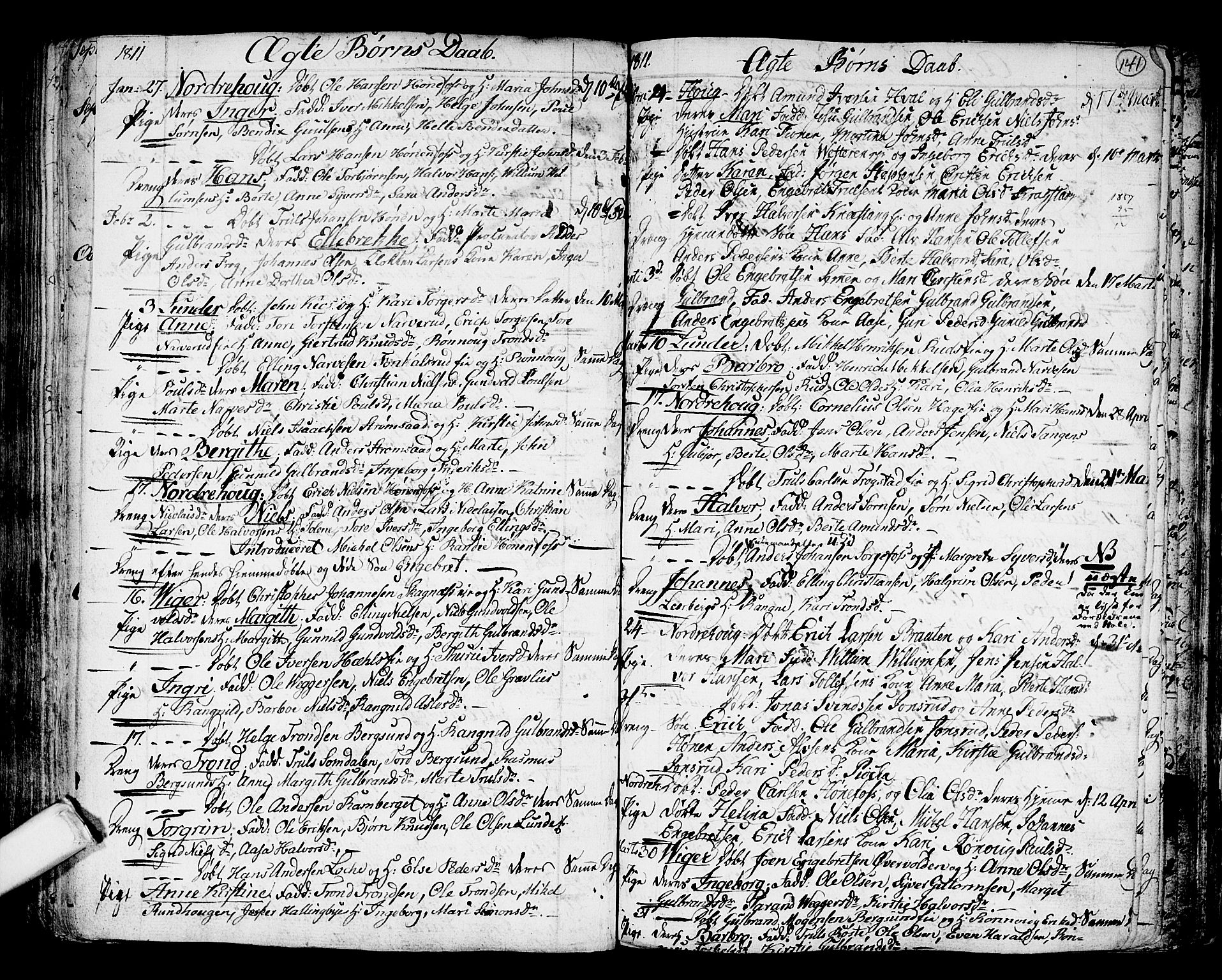 Norderhov kirkebøker, SAKO/A-237/F/Fa/L0006: Parish register (official) no. 6, 1789-1811, p. 141