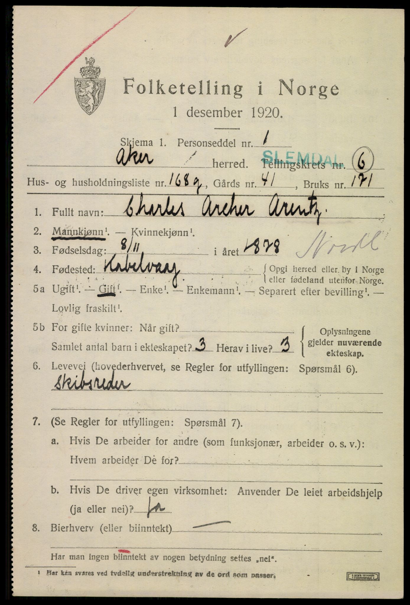 SAO, 1920 census for Aker, 1920, p. 38114