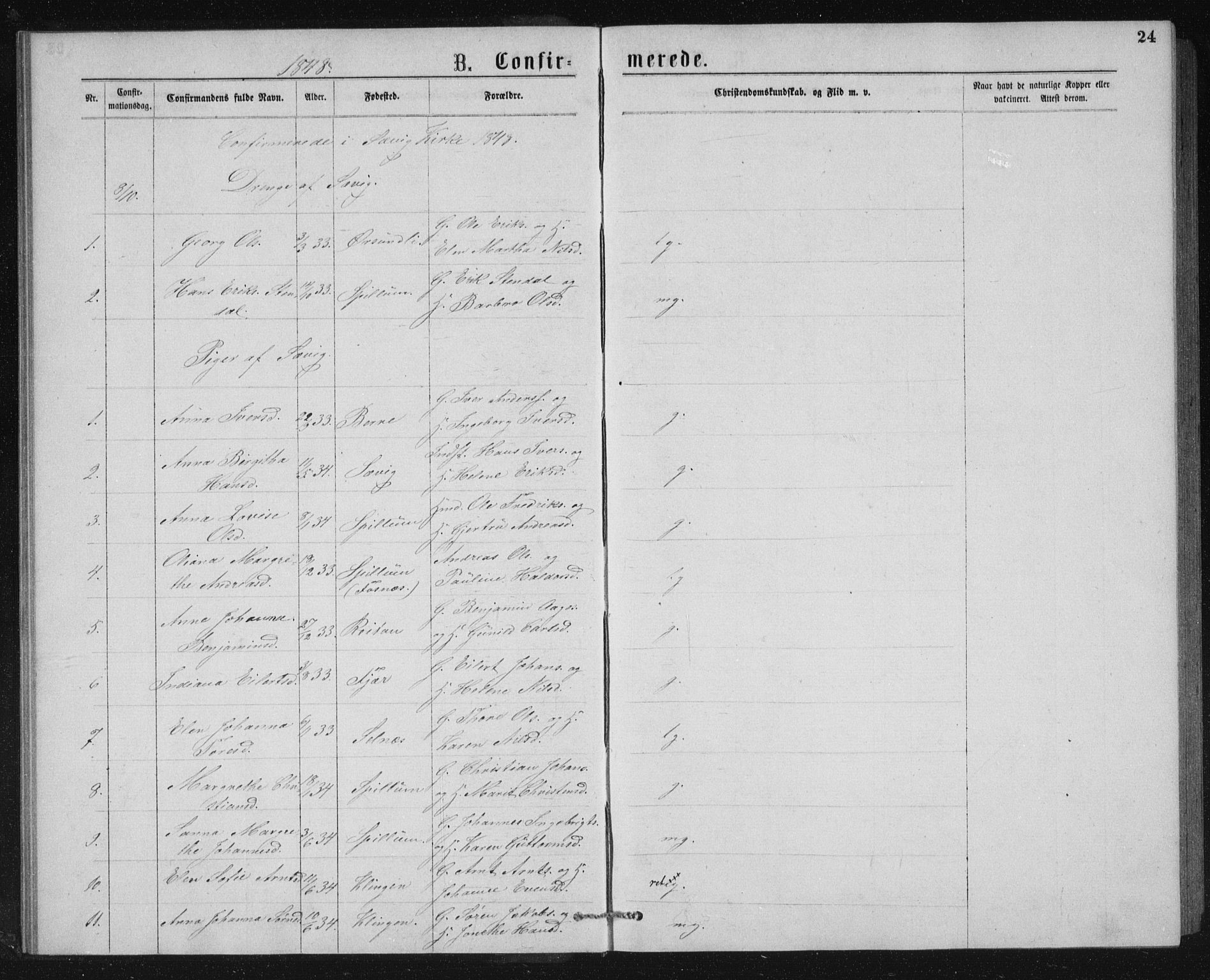 Ministerialprotokoller, klokkerbøker og fødselsregistre - Nord-Trøndelag, SAT/A-1458/768/L0567: Parish register (official) no. 768A02, 1837-1865, p. 24