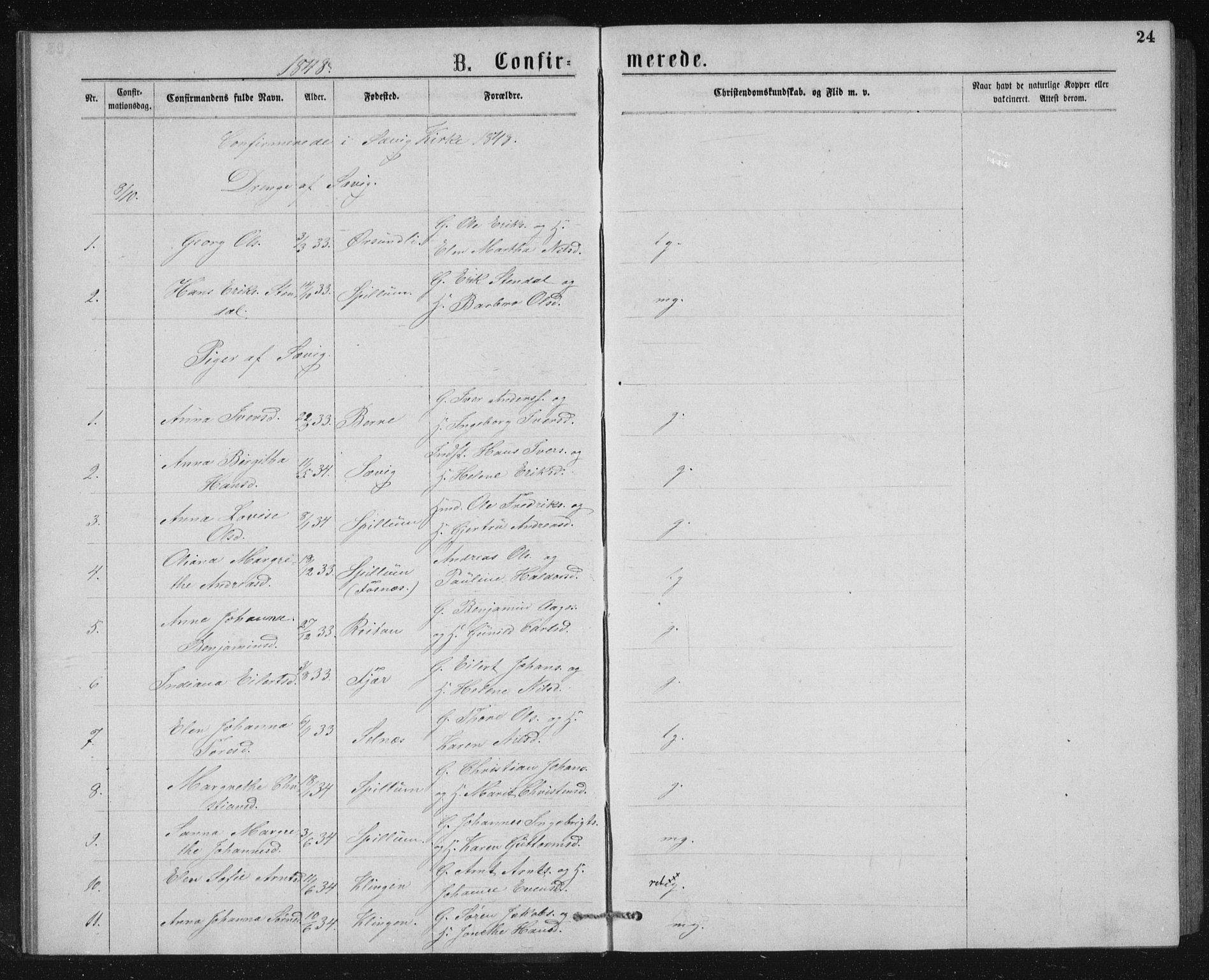 Ministerialprotokoller, klokkerbøker og fødselsregistre - Nord-Trøndelag, AV/SAT-A-1458/768/L0567: Parish register (official) no. 768A02, 1837-1865, p. 24