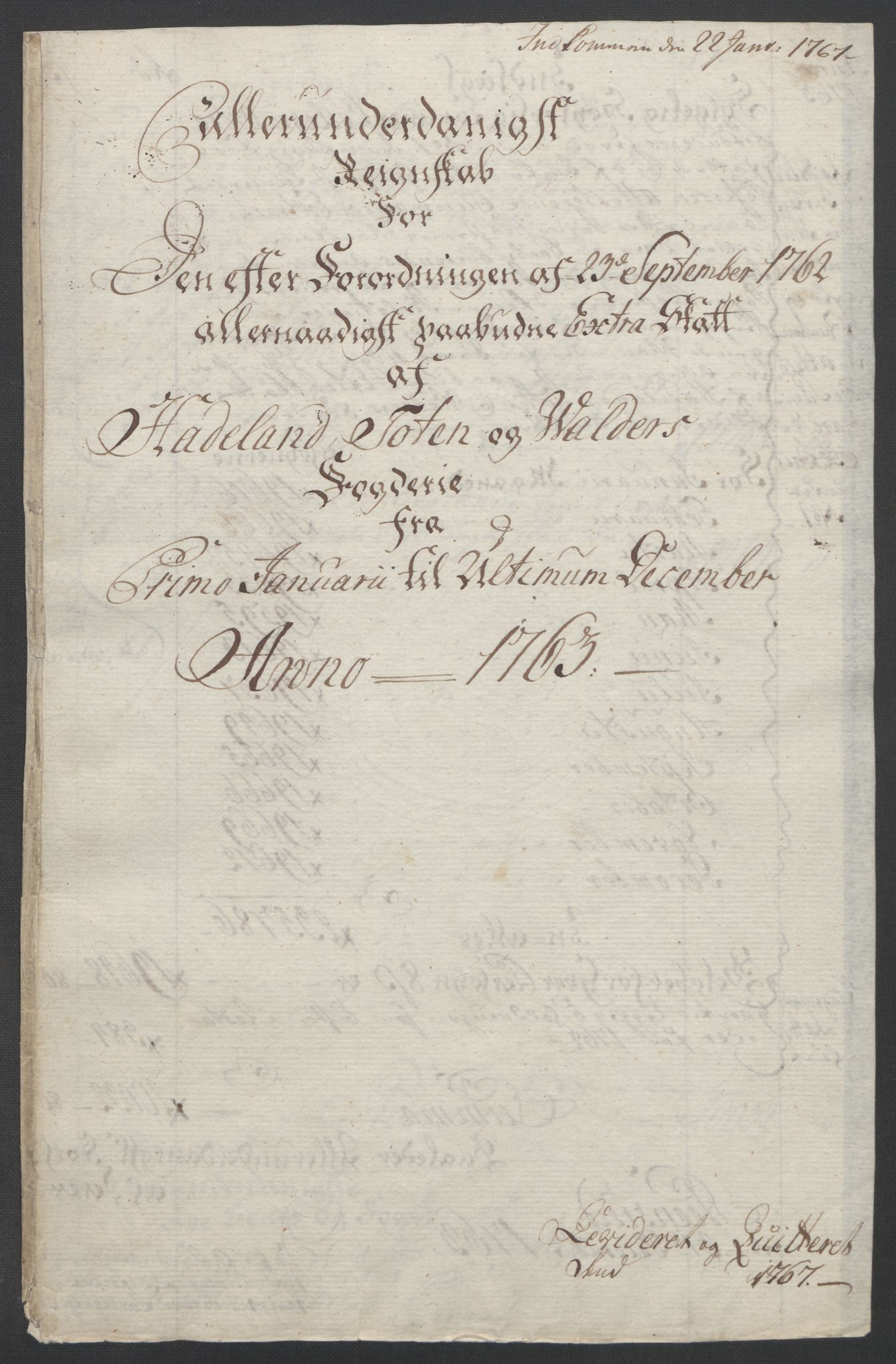Rentekammeret inntil 1814, Reviderte regnskaper, Fogderegnskap, RA/EA-4092/R19/L1399: Fogderegnskap Toten, Hadeland og Vardal, 1762-1783, p. 17