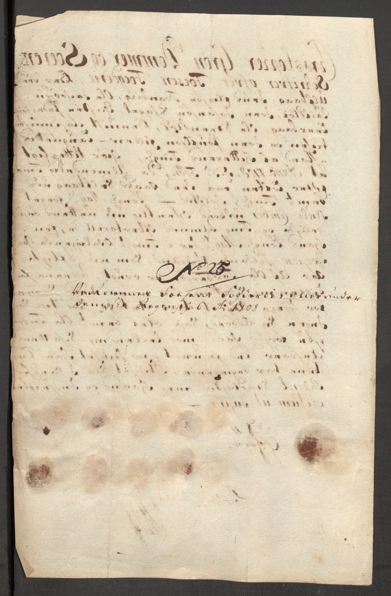 Rentekammeret inntil 1814, Reviderte regnskaper, Fogderegnskap, AV/RA-EA-4092/R57/L3858: Fogderegnskap Fosen, 1708-1709, p. 175