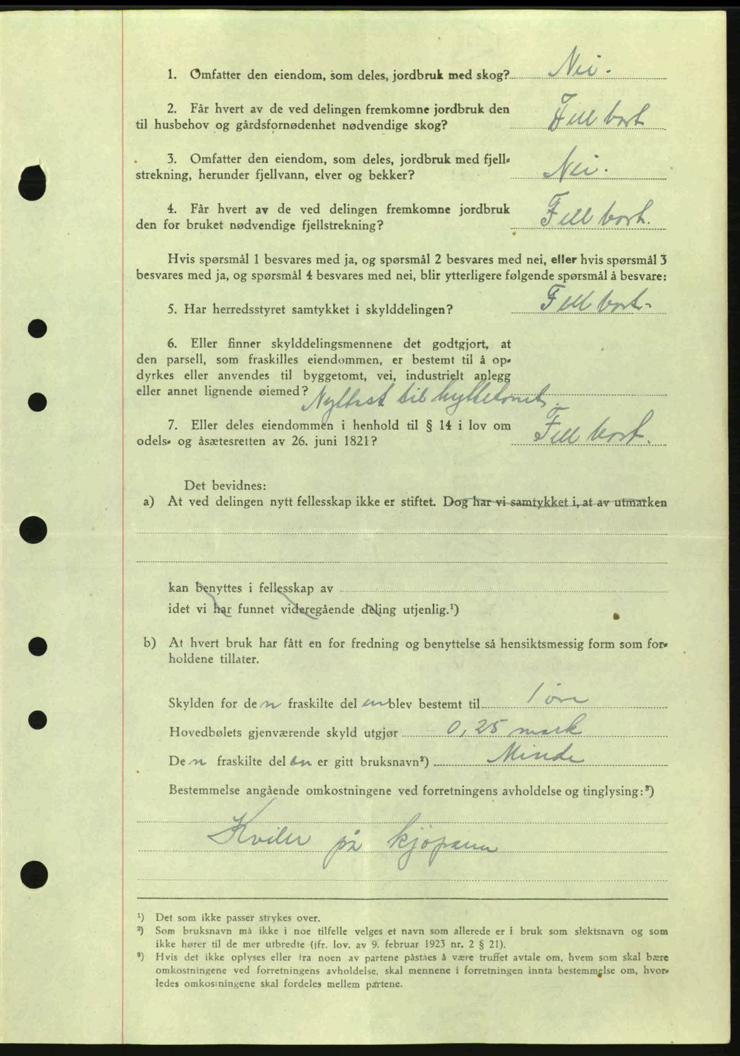 Sunnhordland sorenskrivar, AV/SAB-A-2401: Mortgage book no. A77, 1945-1945, Diary no: : 438/1945