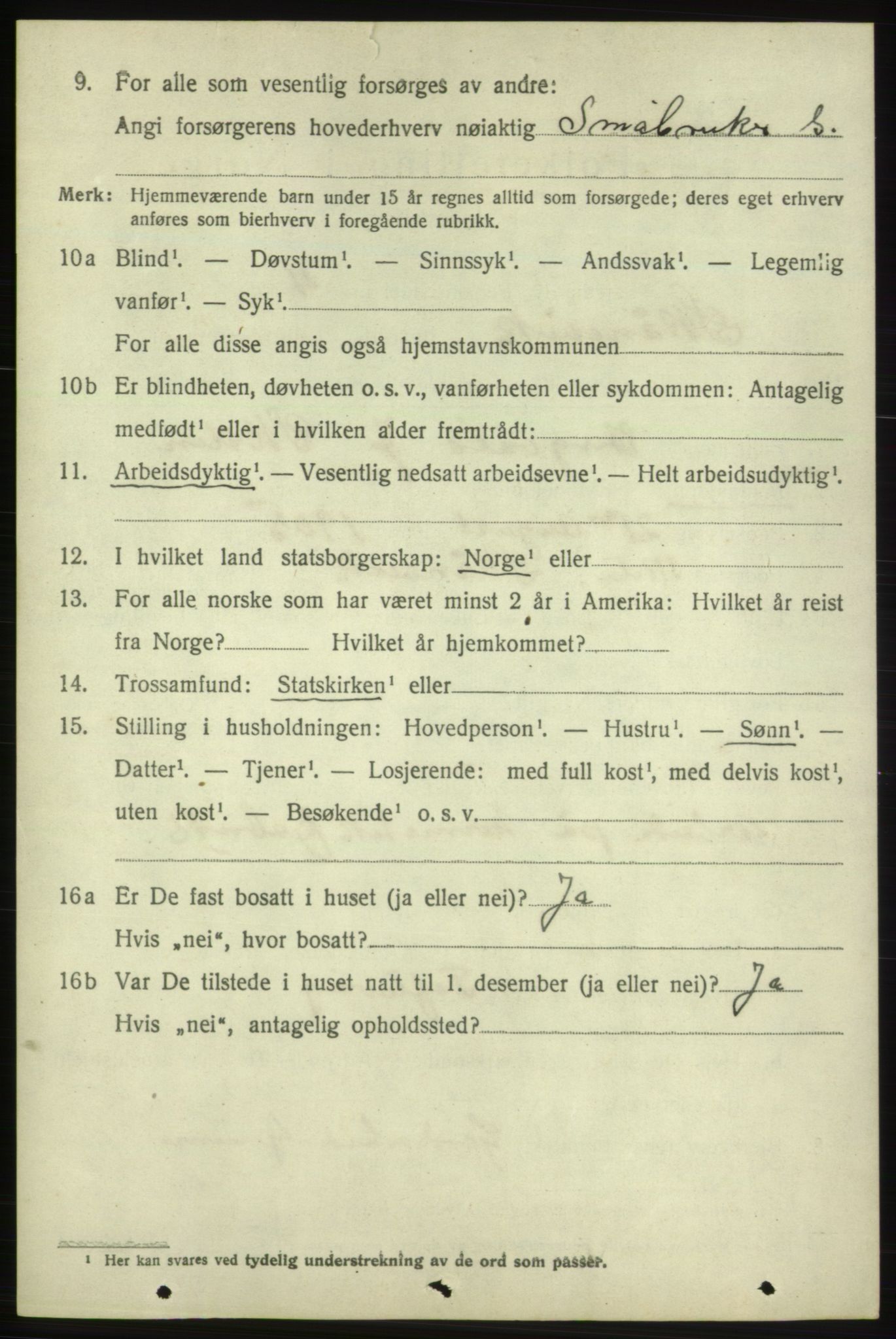 SAB, 1920 census for Skånevik, 1920, p. 8126