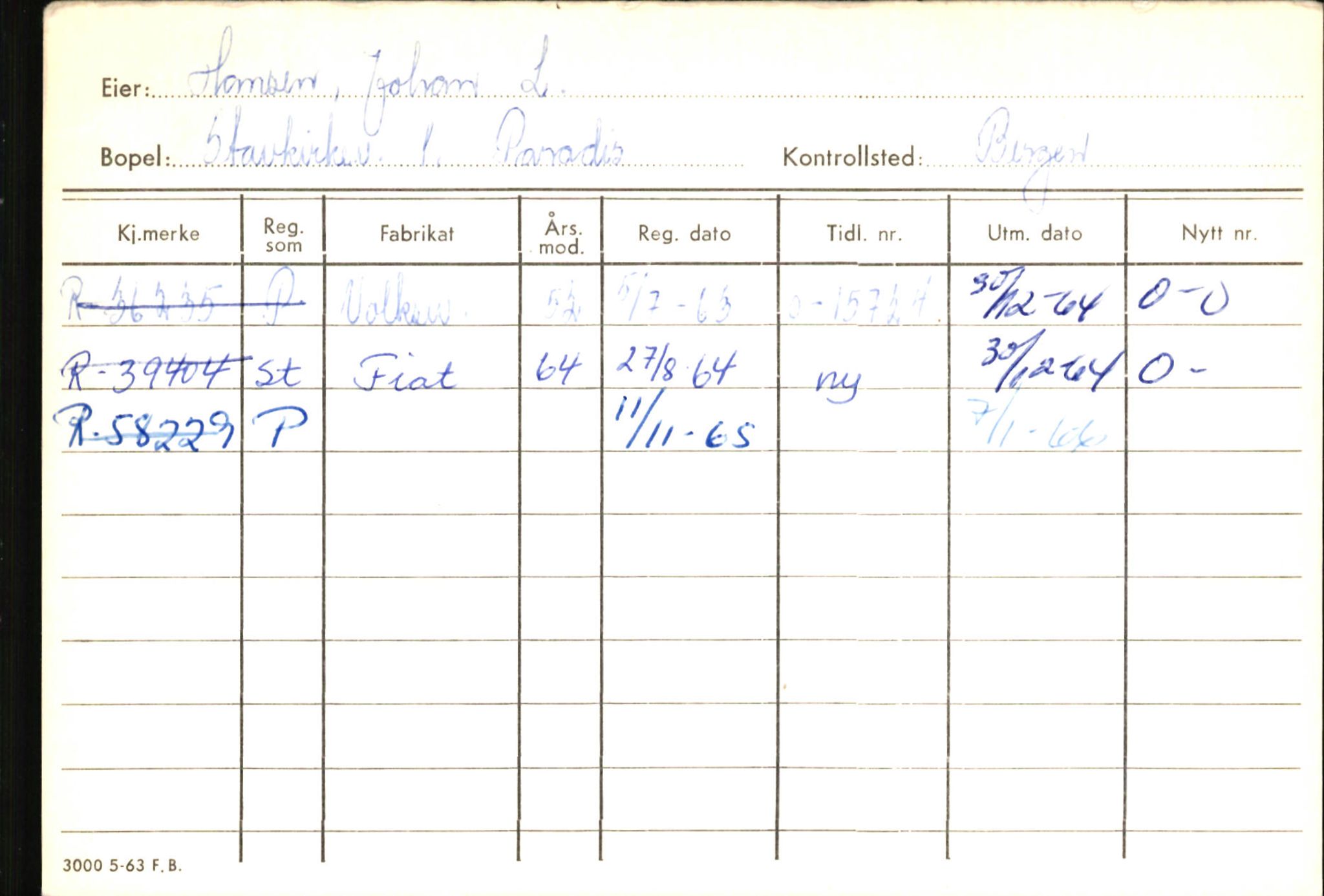 Statens vegvesen, Hordaland vegkontor, AV/SAB-A-5201/2/Ha/L0019: R-eierkort H, 1920-1971, p. 32