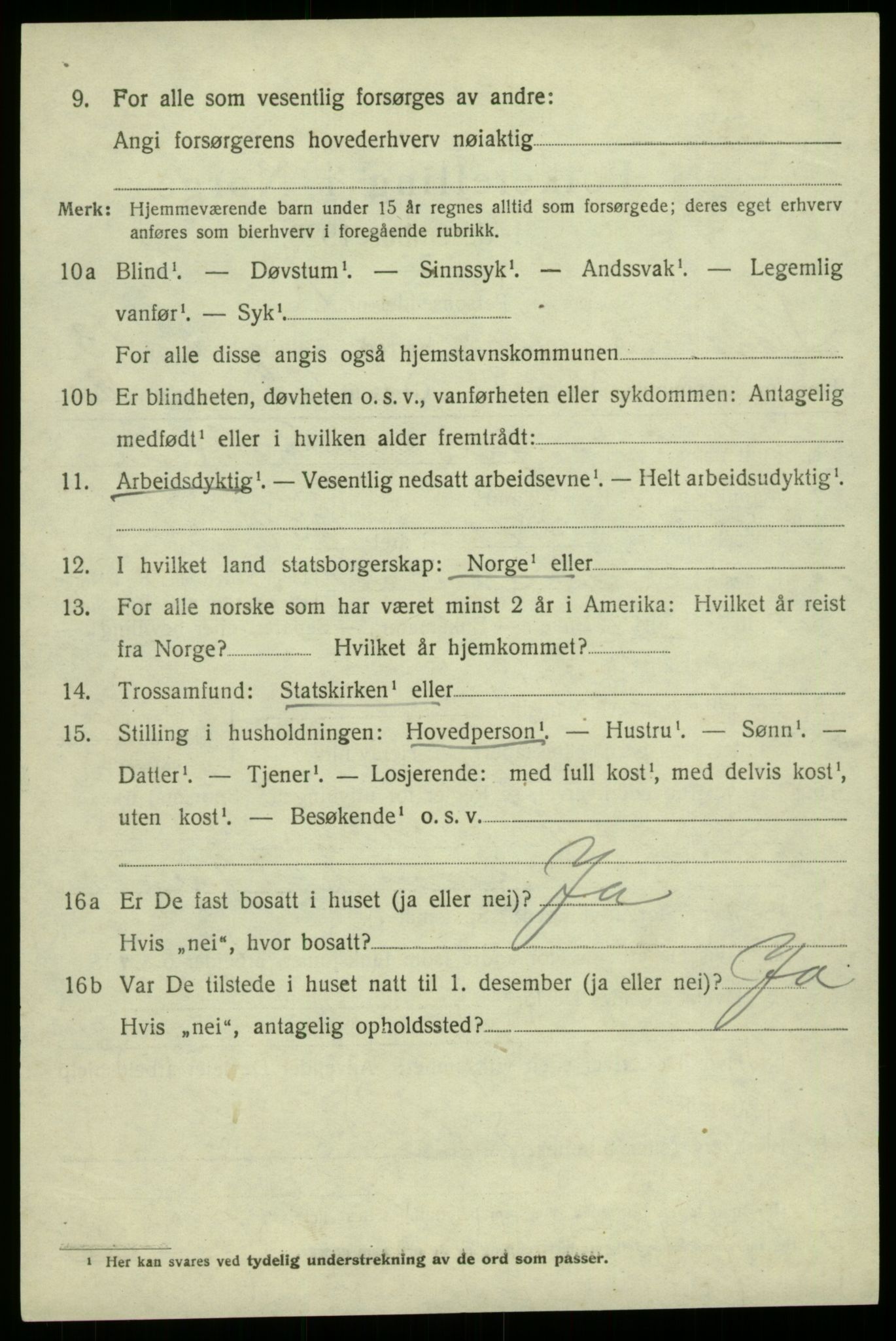 SAB, 1920 census for Samnanger, 1920, p. 5608