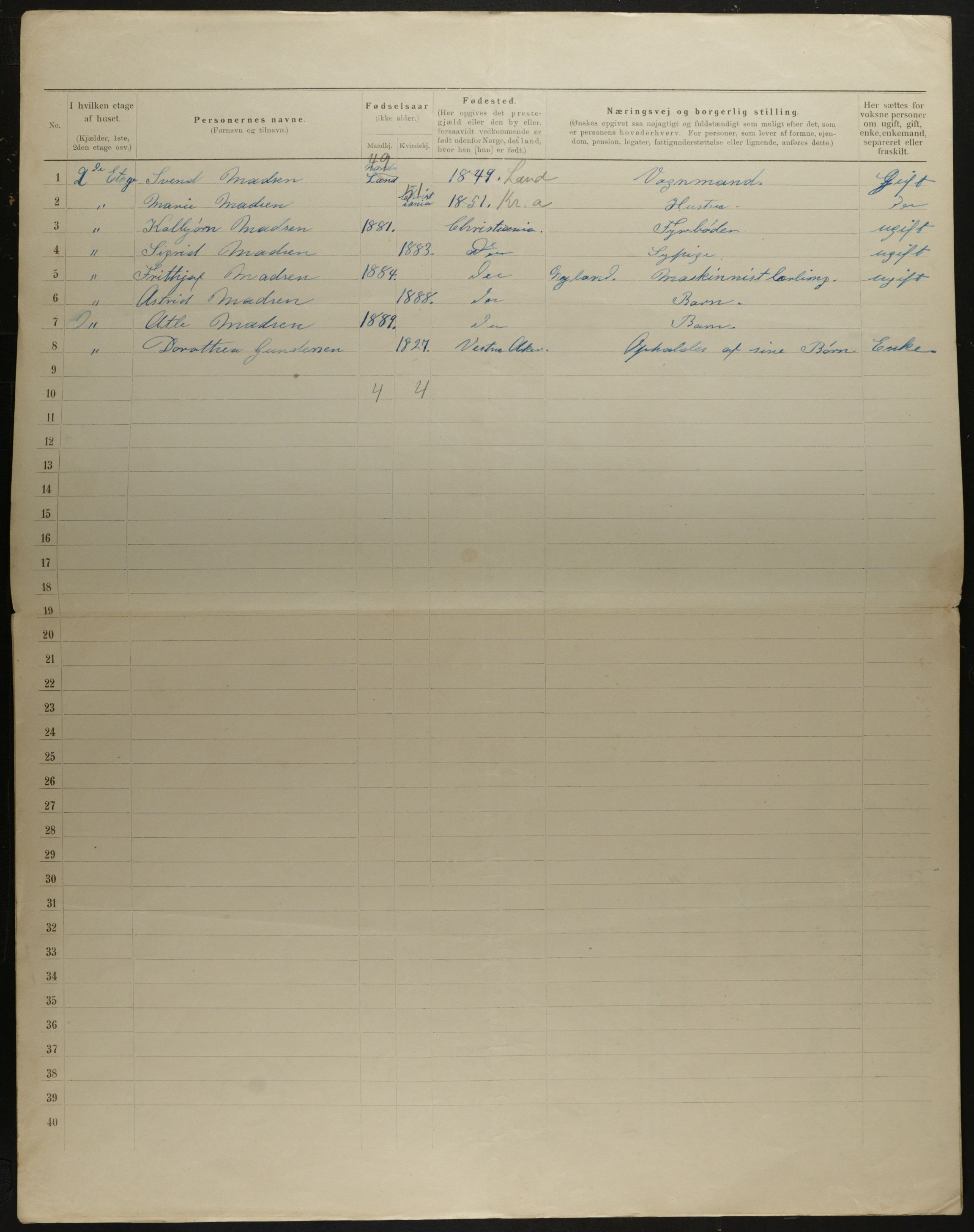 OBA, Municipal Census 1901 for Kristiania, 1901, p. 12469