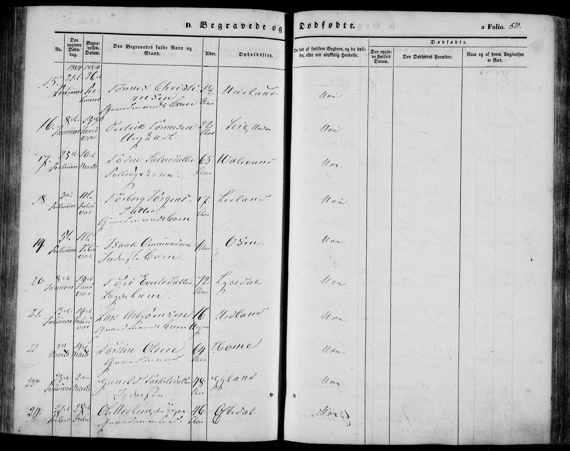 Bakke sokneprestkontor, AV/SAK-1111-0002/F/Fa/Faa/L0005: Parish register (official) no. A 5, 1847-1855, p. 50