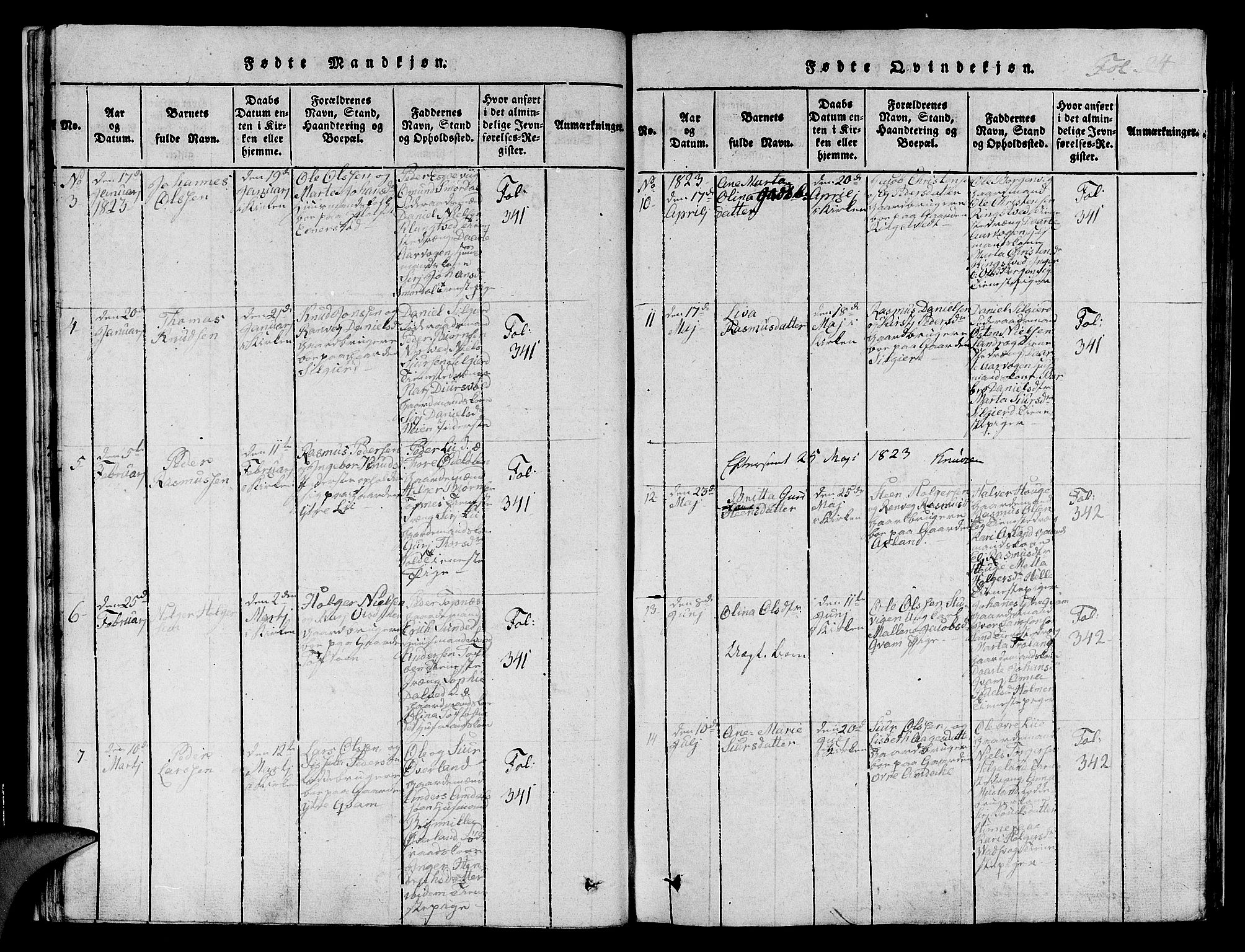 Nedstrand sokneprestkontor, AV/SAST-A-101841/01/IV: Parish register (official) no. A 6, 1816-1838, p. 24