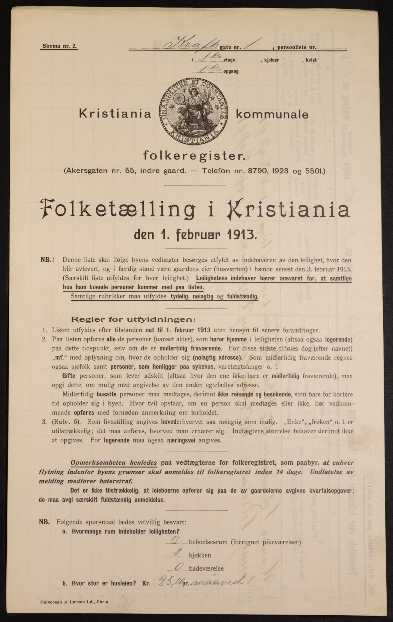 OBA, Municipal Census 1913 for Kristiania, 1913, p. 53619