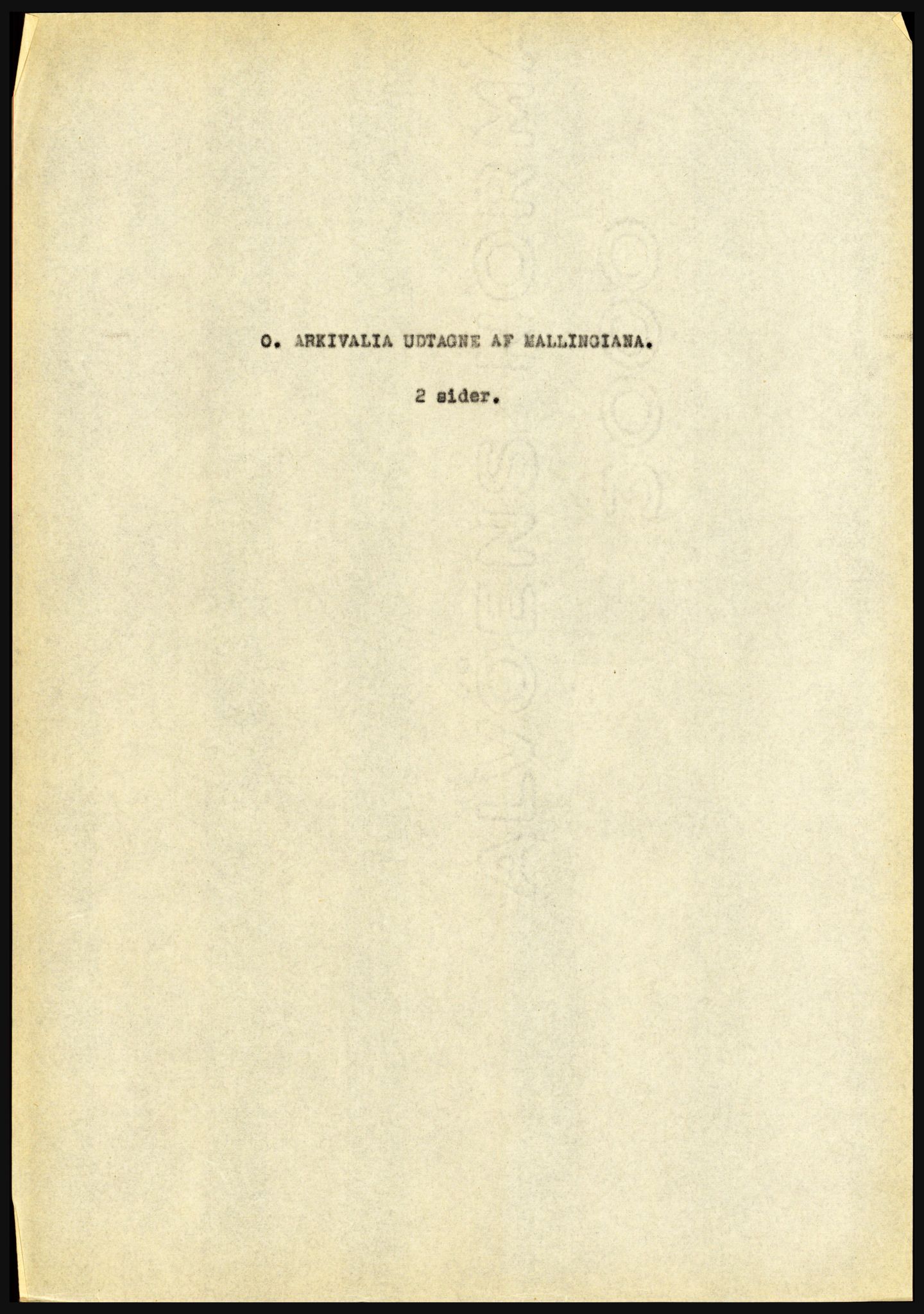 Riksarkivet, Seksjon for eldre arkiv og spesialsamlinger, AV/RA-EA-6797/H/Ha, 1953